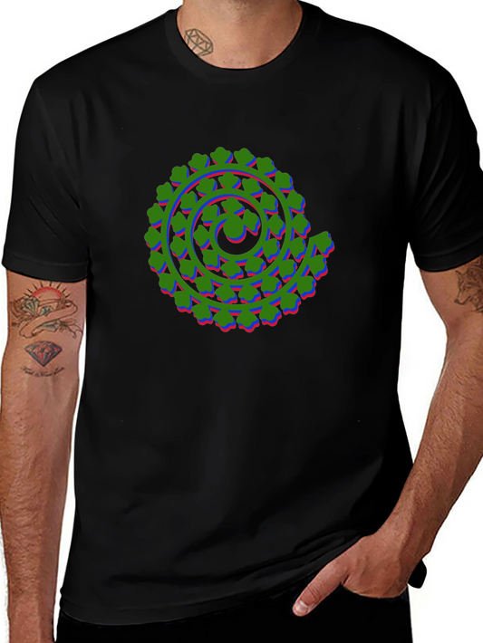 Abstract Spiral Graphic Tee - Bold & Unique Design