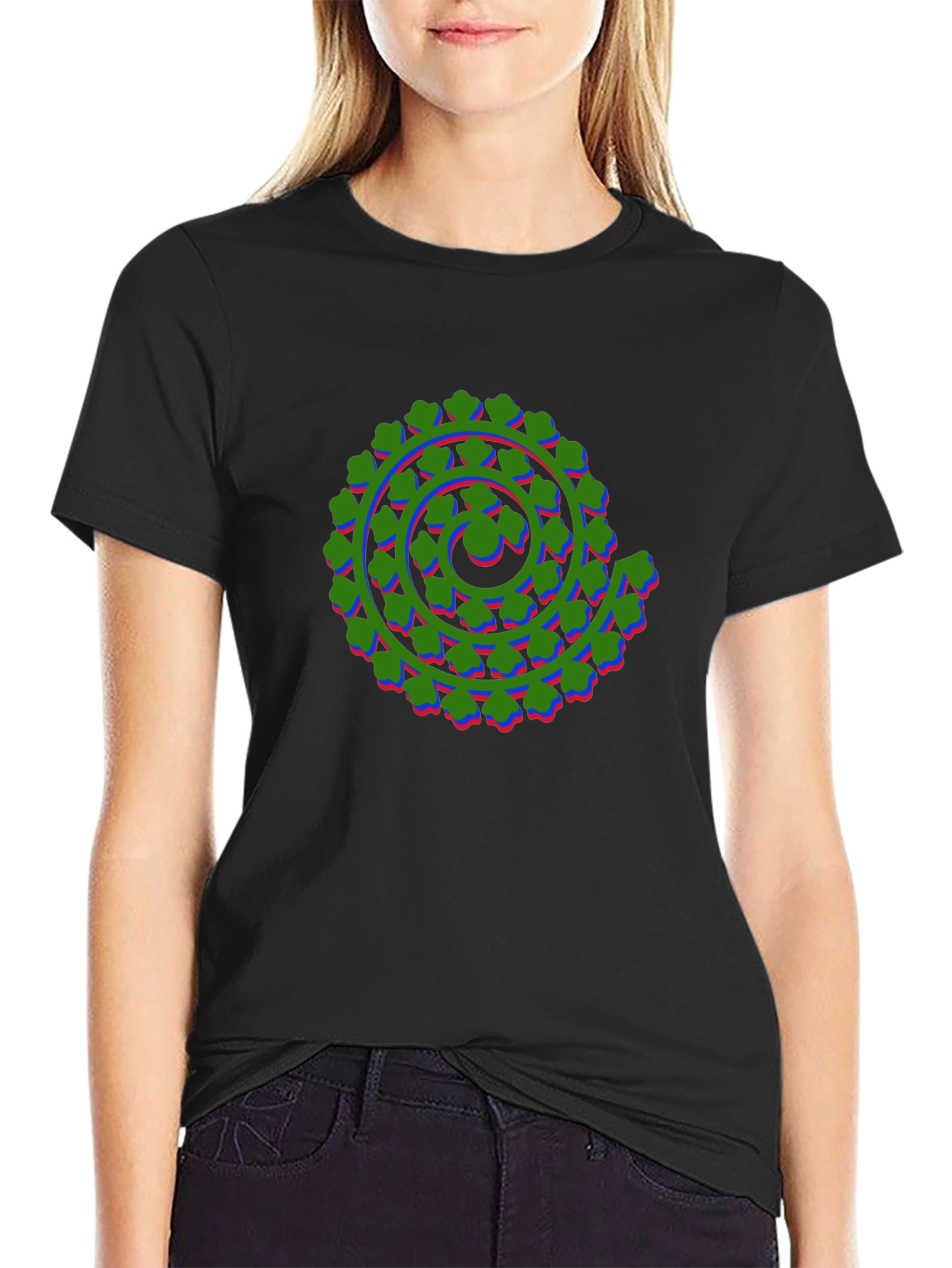 Abstract Spiral Graphic Tee - Bold & Unique Design