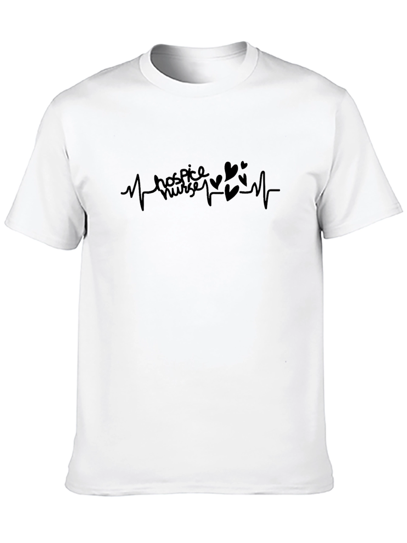Hospice Nurse Heartbeat Graphic Tee