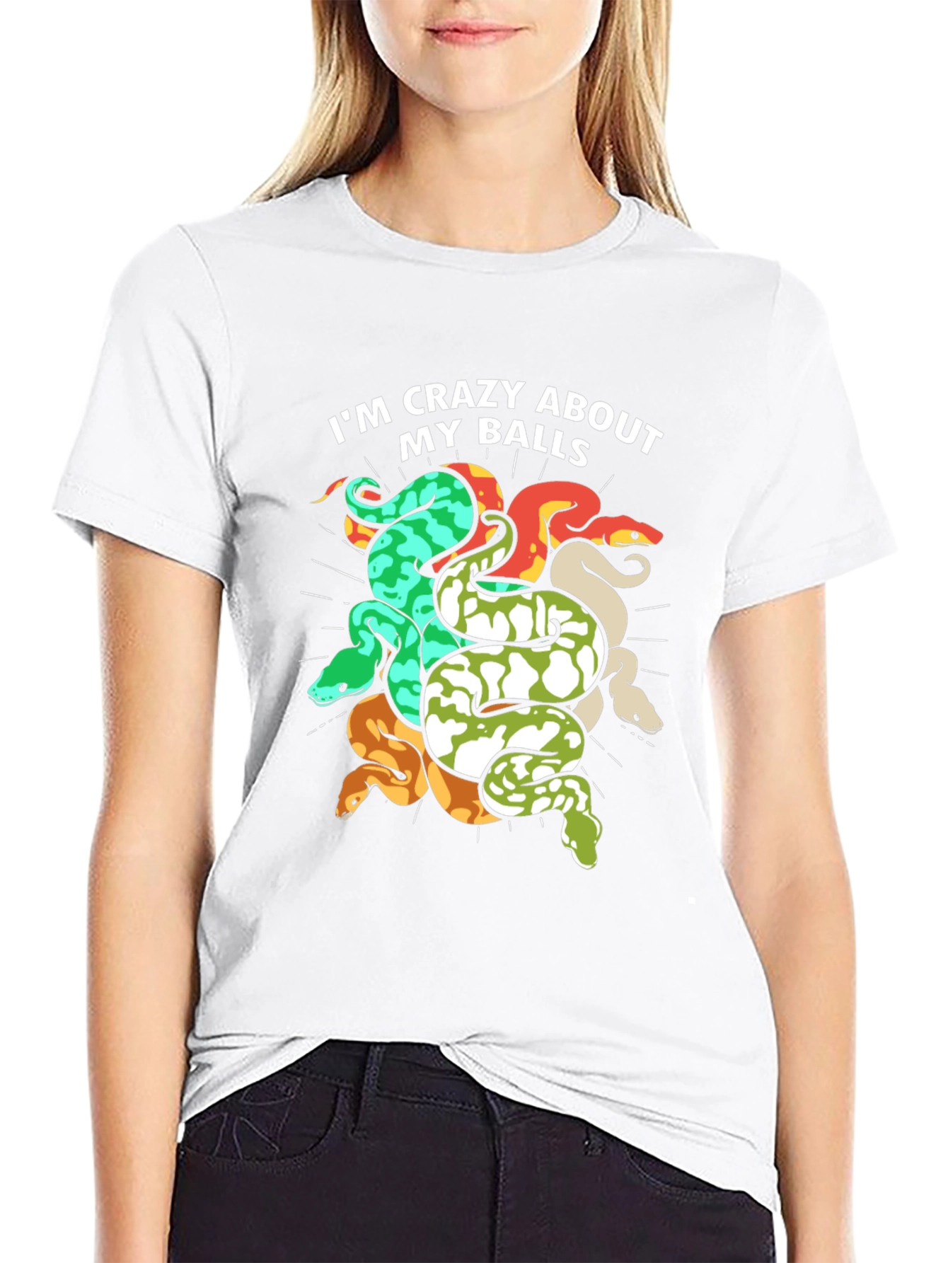 Crazy About My Balls Snake T-Shirt