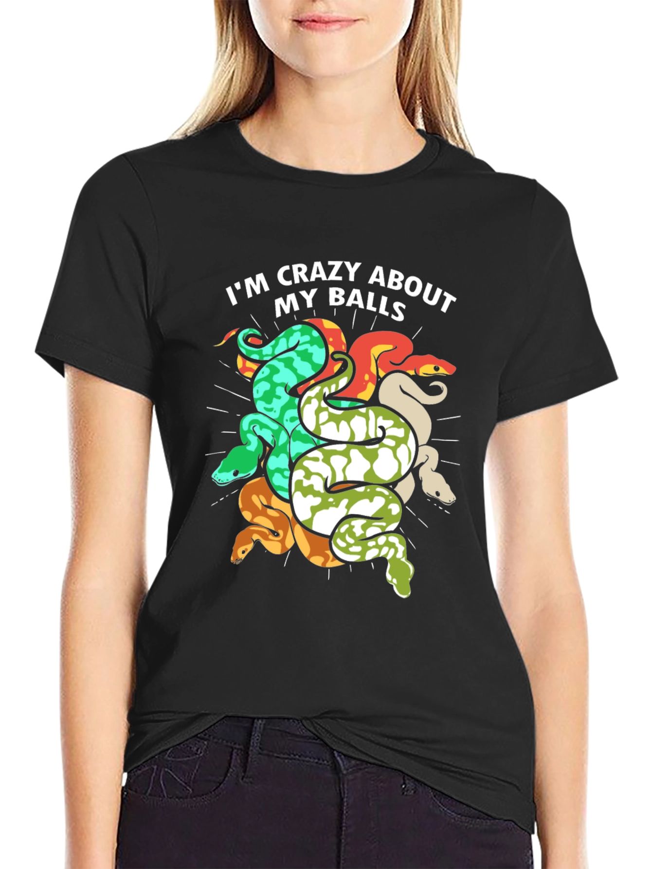 Crazy About My Balls Snake T-Shirt