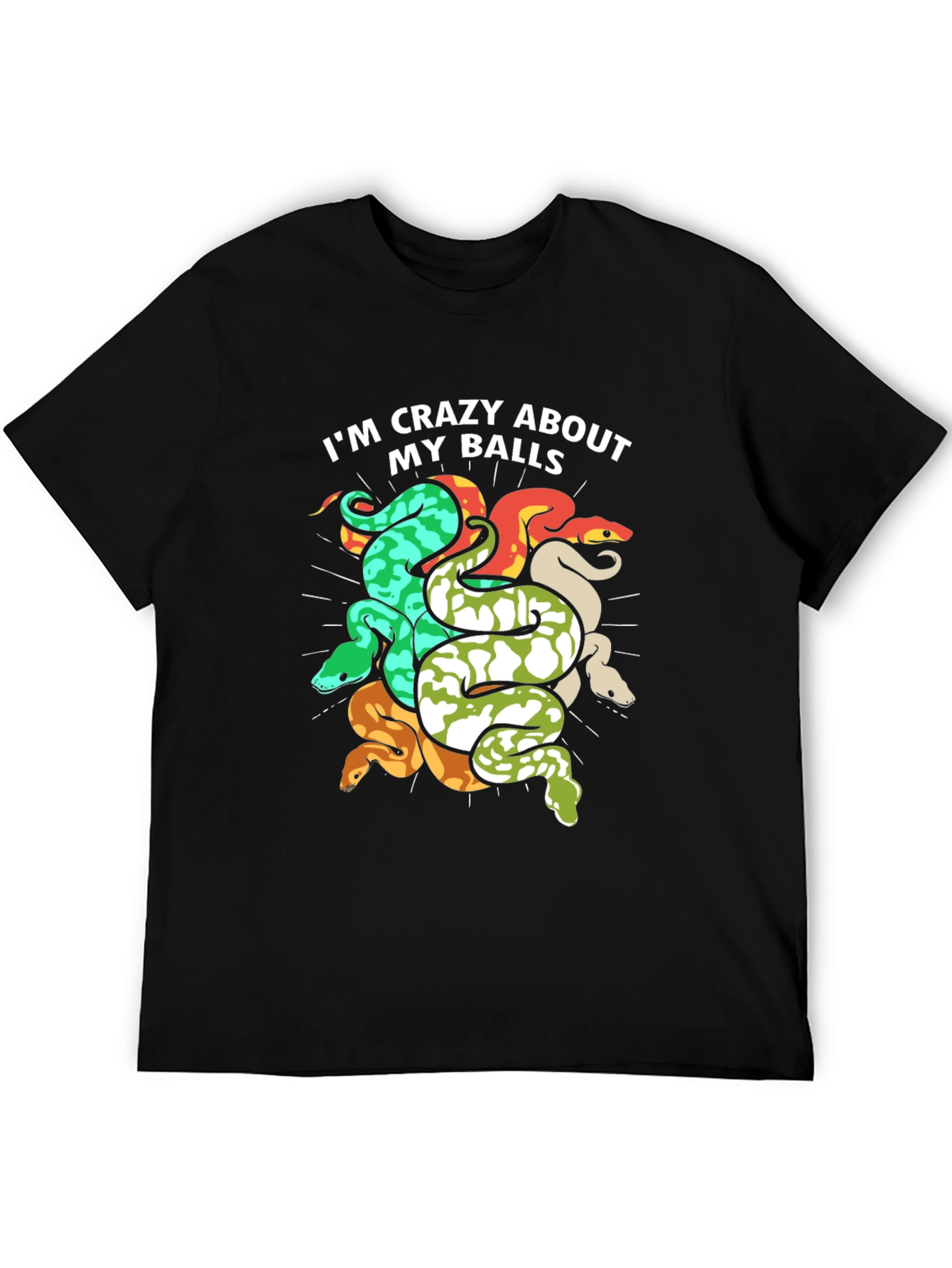 Crazy About My Balls Snake T-Shirt