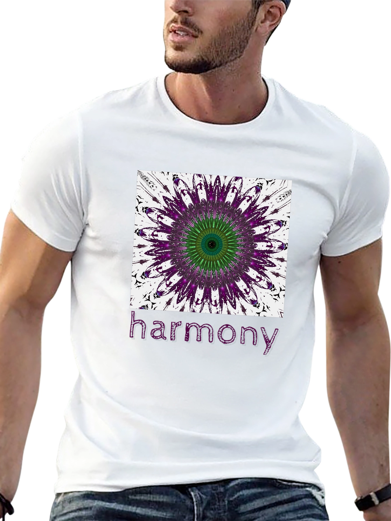Harmony Mandala Graphic Tee - Stylish Black T-Shirt