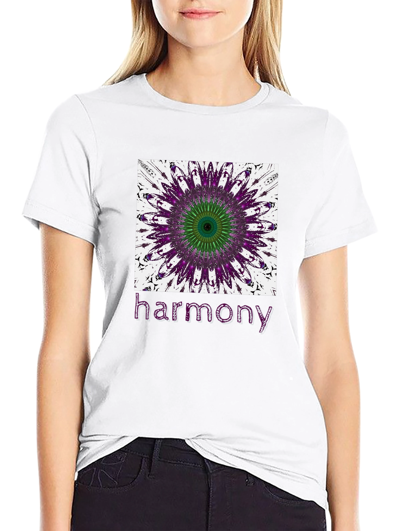 Harmony Mandala Graphic Tee - Stylish Black T-Shirt