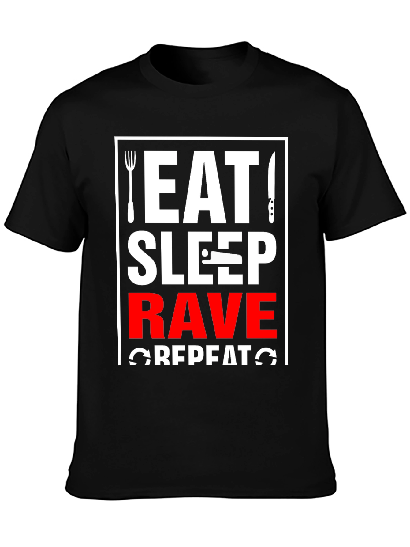 Eat Sleep Rave Repeat Graphic Tee