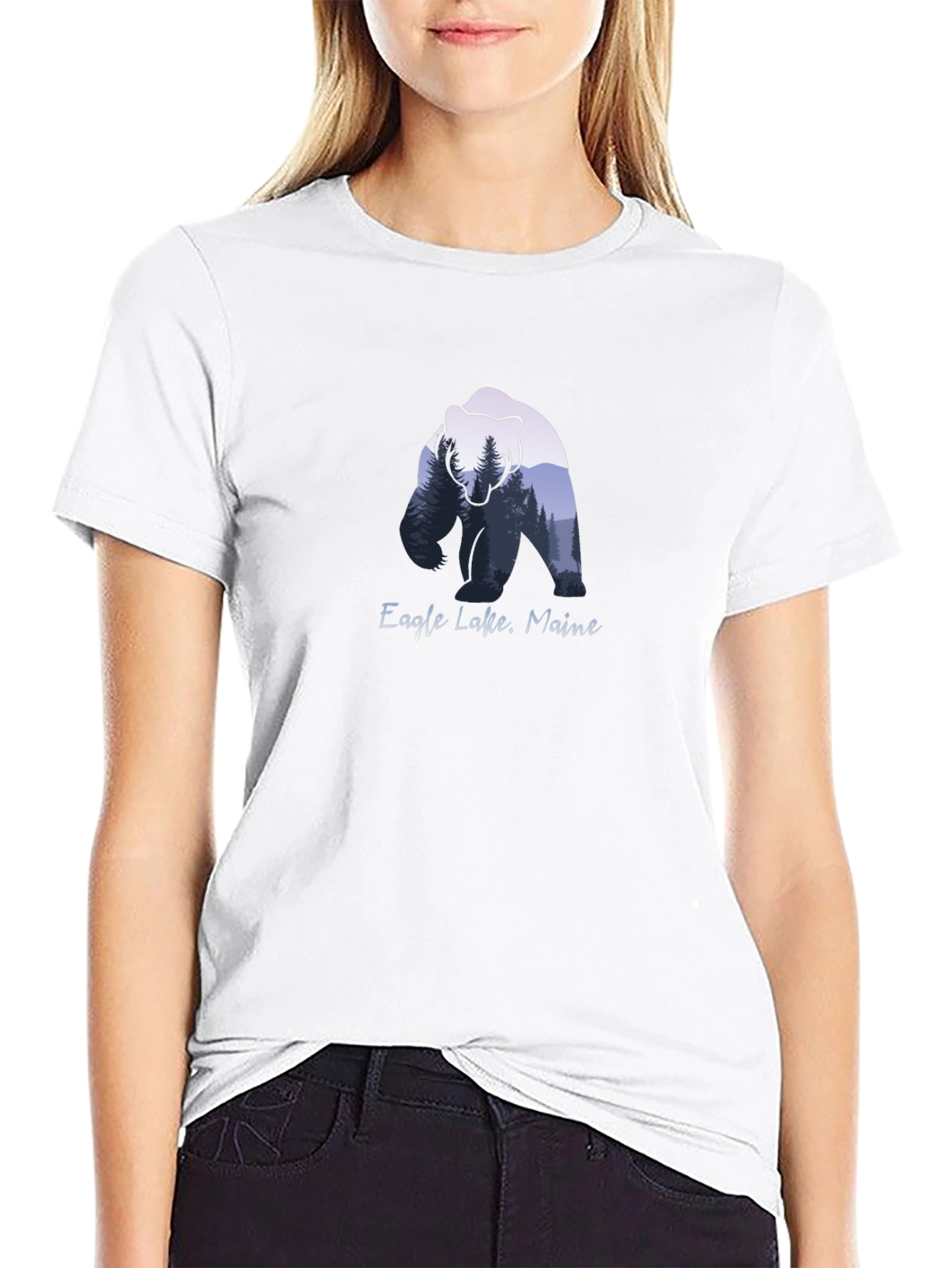 Eagle Lake Maine Bear Graphic T-Shirt