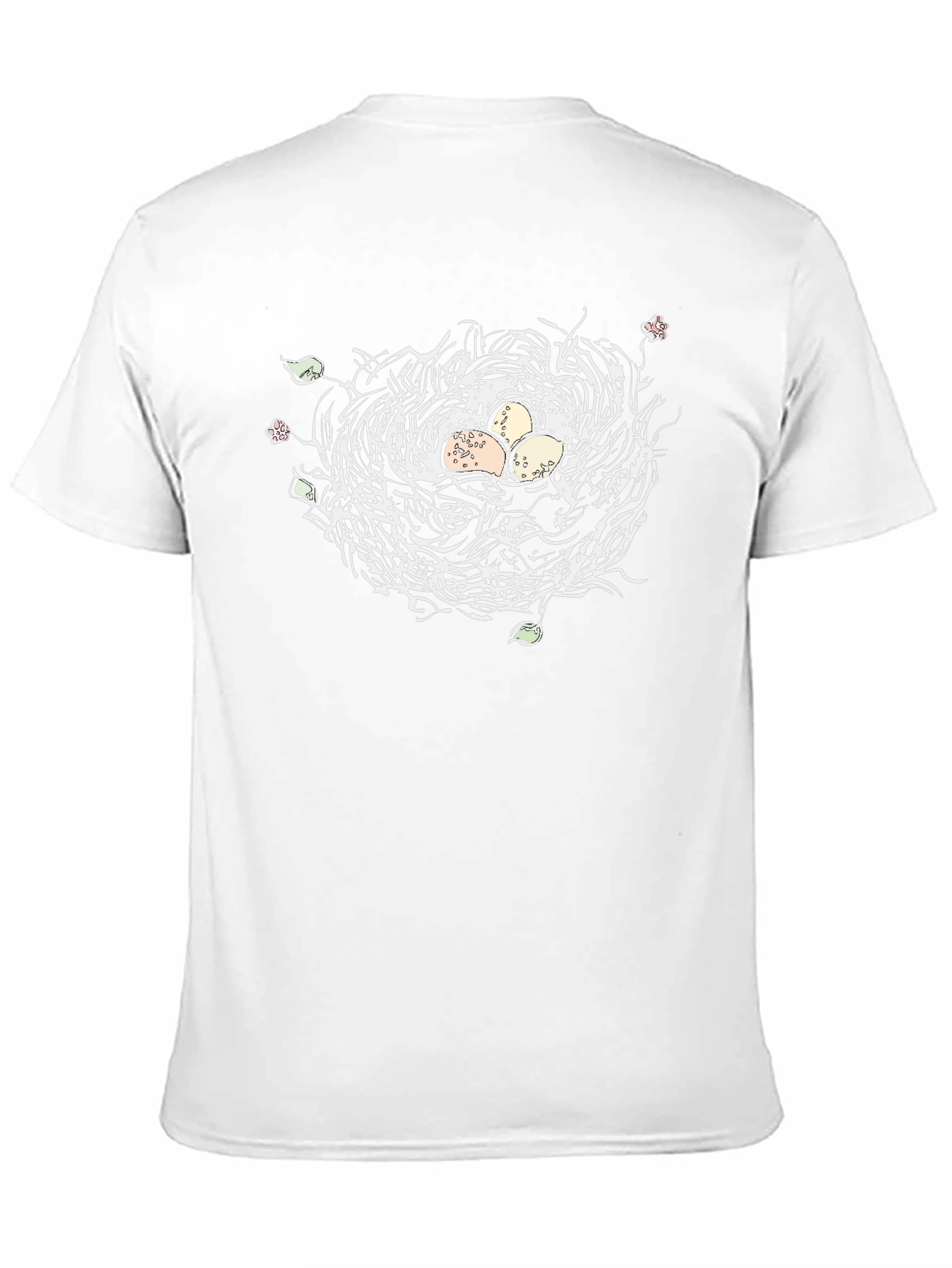 Nature Nest Graphic Tee - Black Cotton Casual T-Shirt
