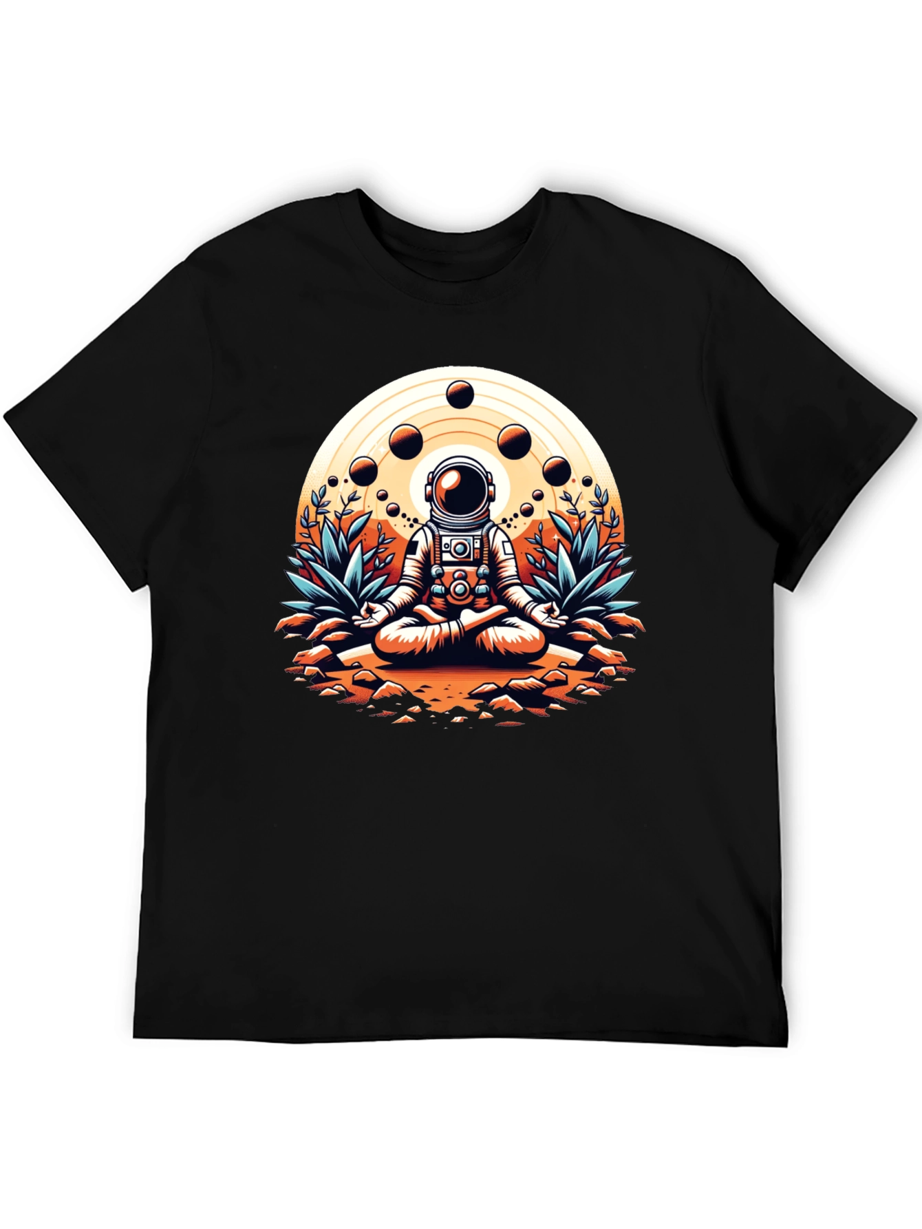 Astronaut Meditating Graphic T-Shirt