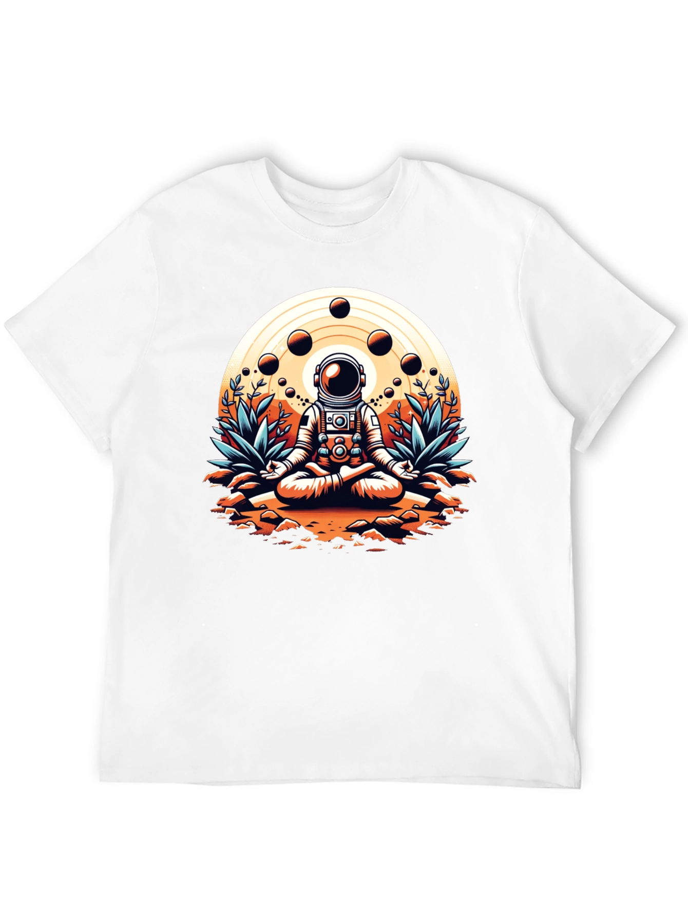 Astronaut Meditating Graphic T-Shirt