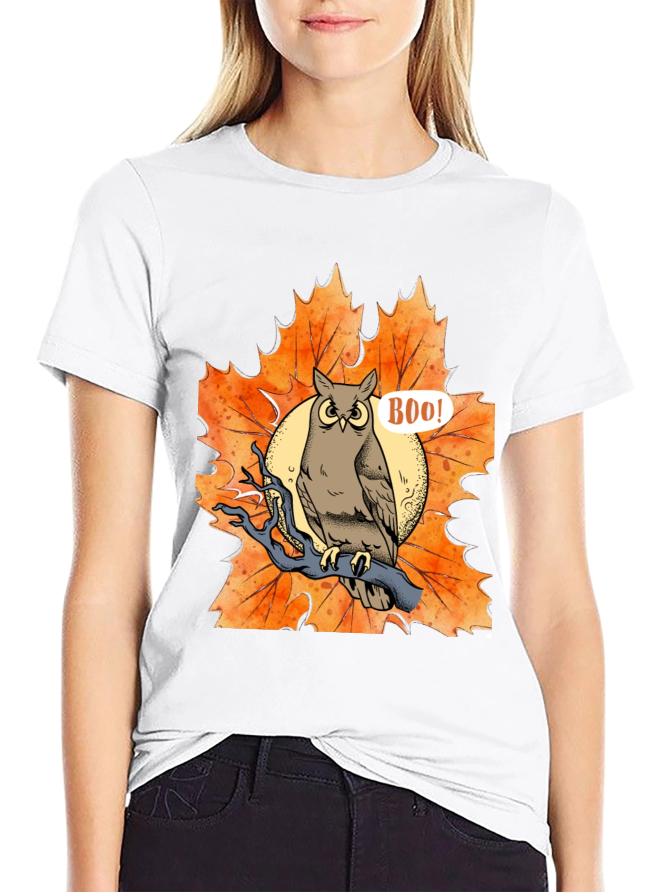 Halloween Owl Boo! Graphic Tee