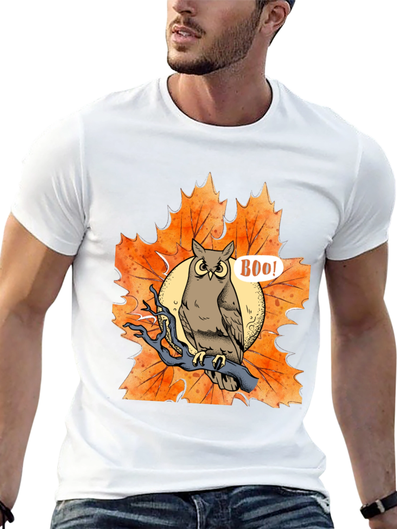 Halloween Owl Boo! Graphic Tee