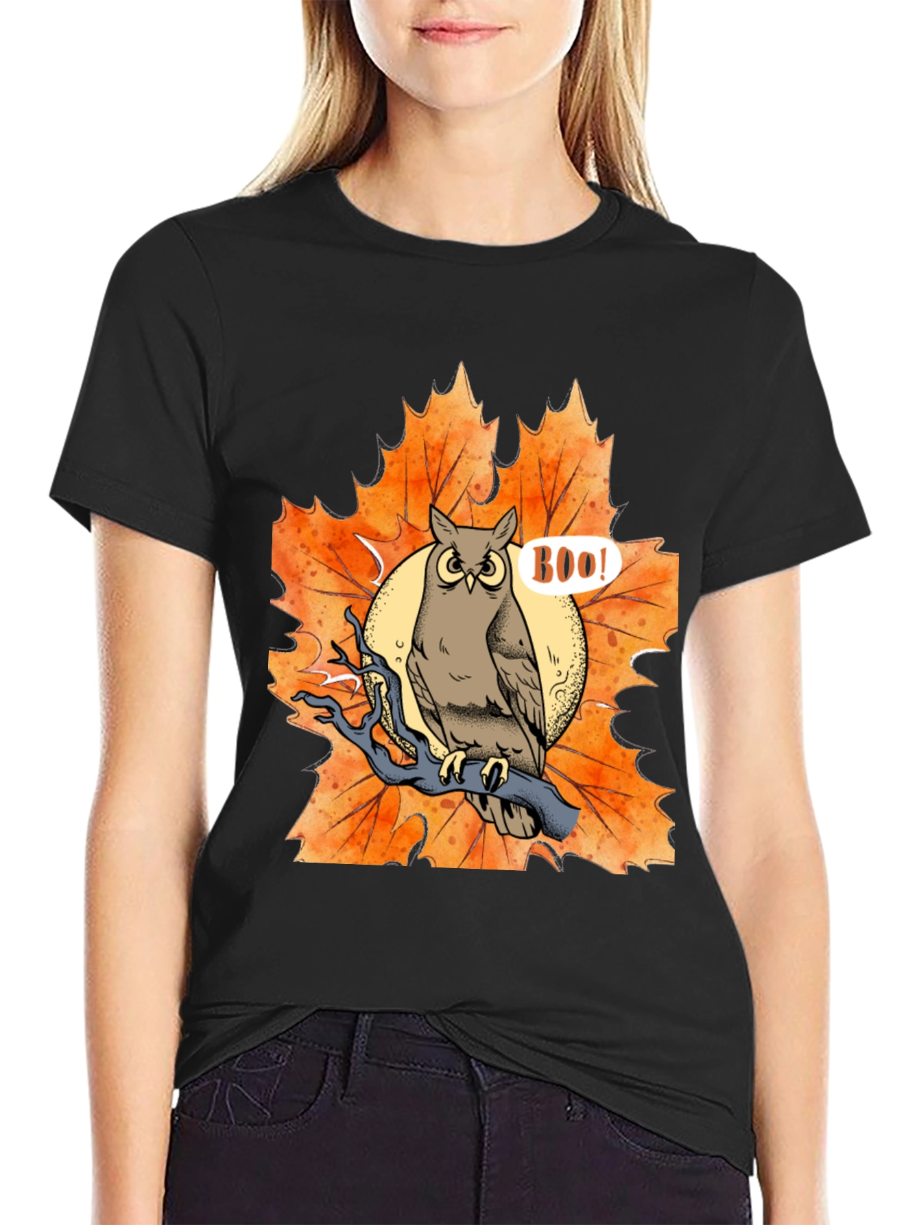 Halloween Owl Boo! Graphic Tee