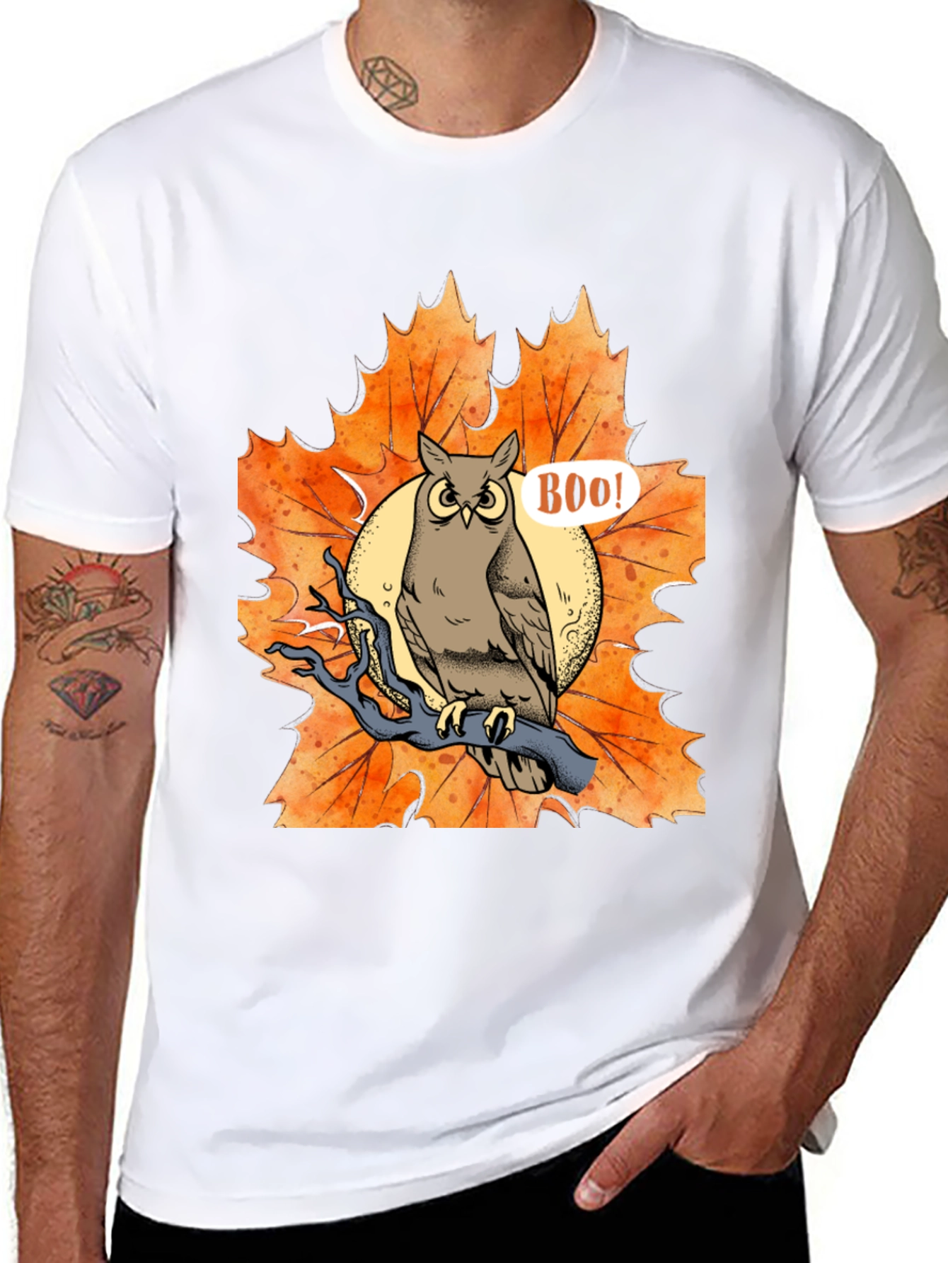 Halloween Owl Boo! Graphic Tee