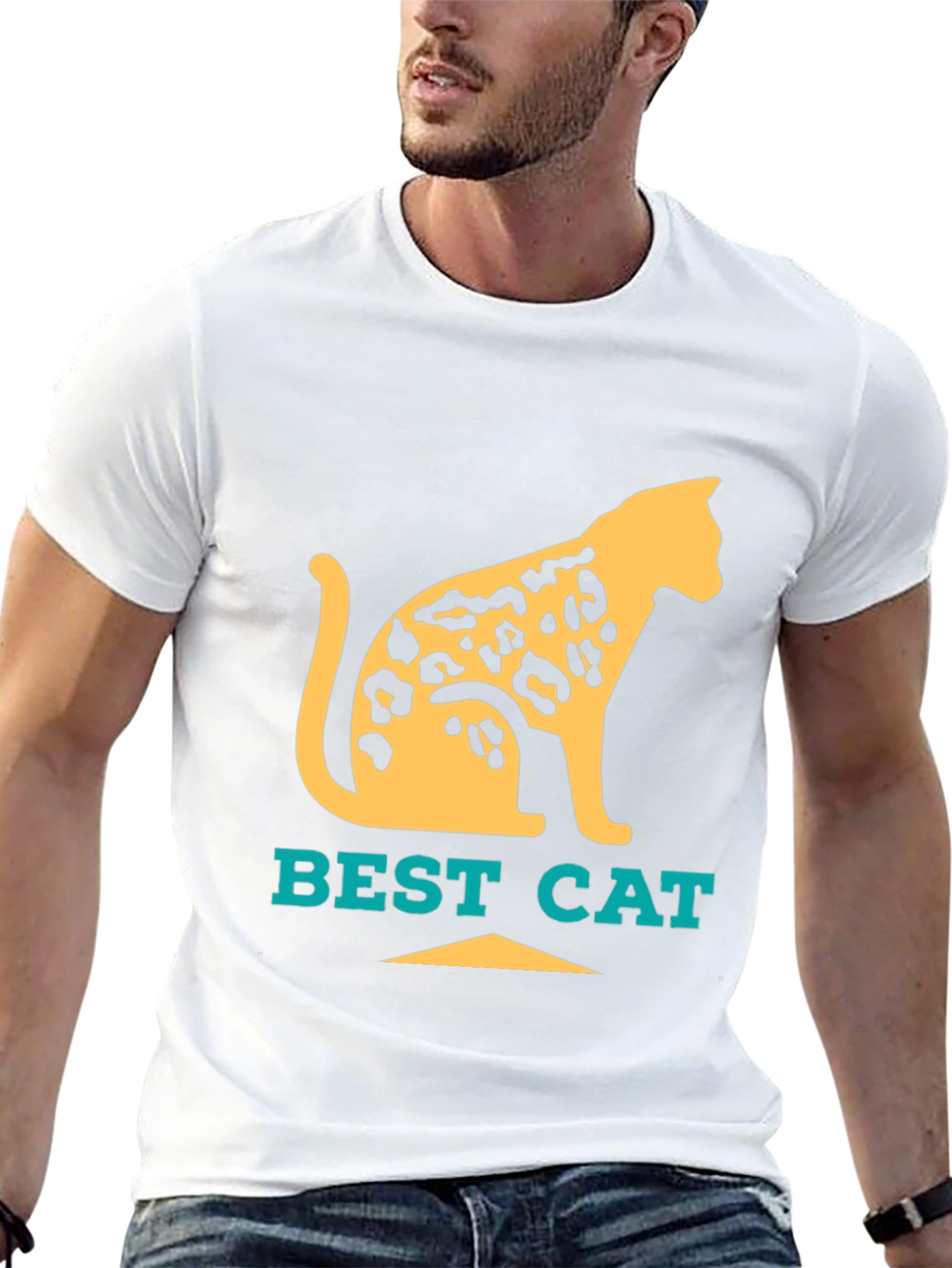 Best Cat Leopard Print T-Shirt - Cool Graphic Tee