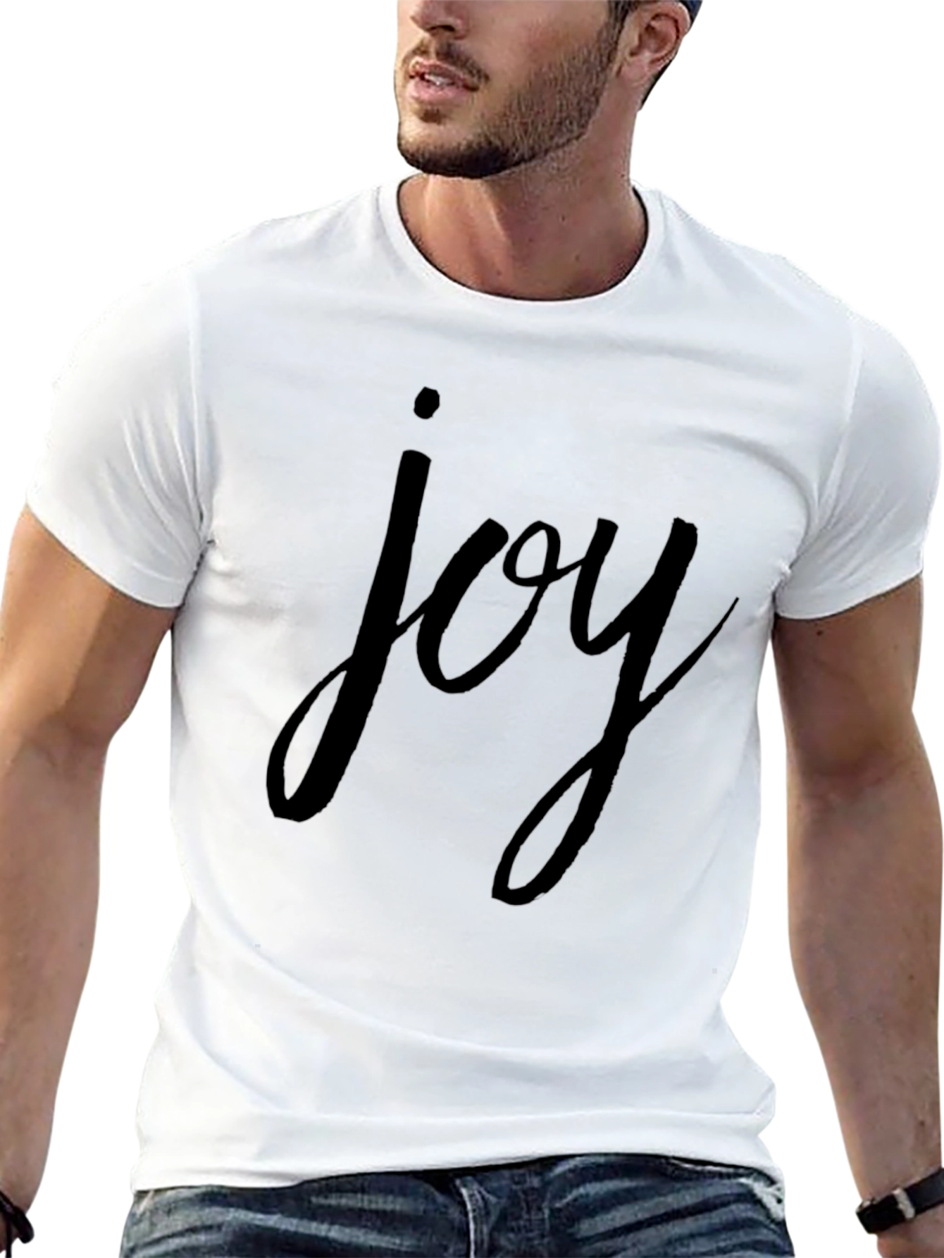 Joy Graphic Tee - Classic Black Cotton T-Shirt