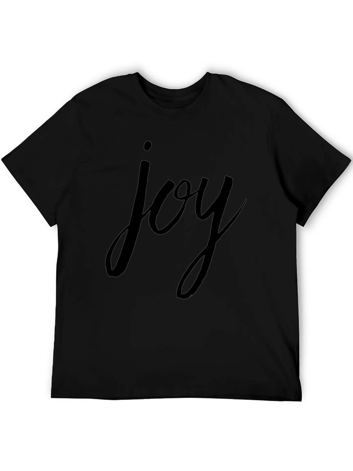 Joy Graphic Tee - Classic Black Cotton T-Shirt