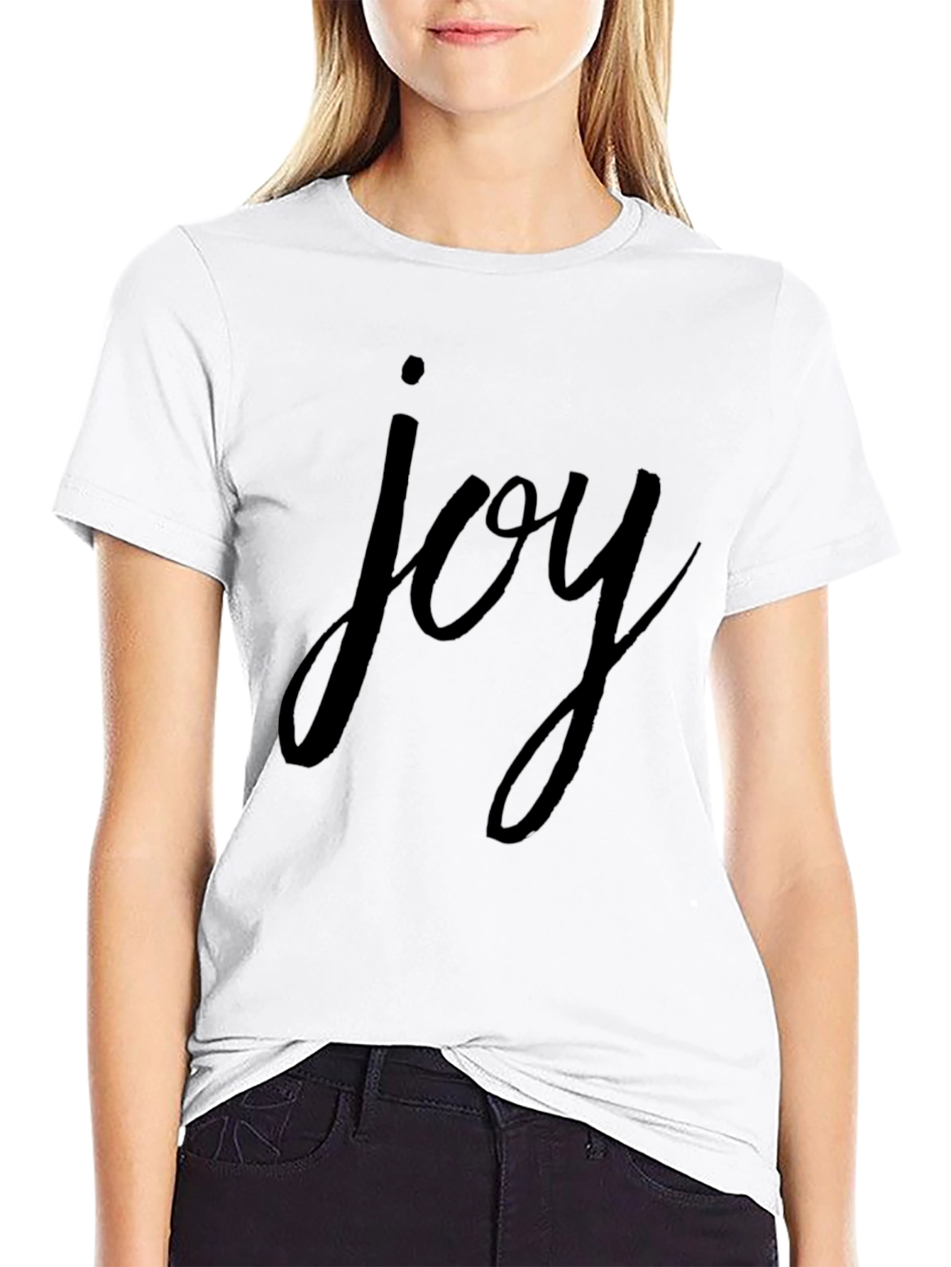 Joy Graphic Tee - Classic Black Cotton T-Shirt