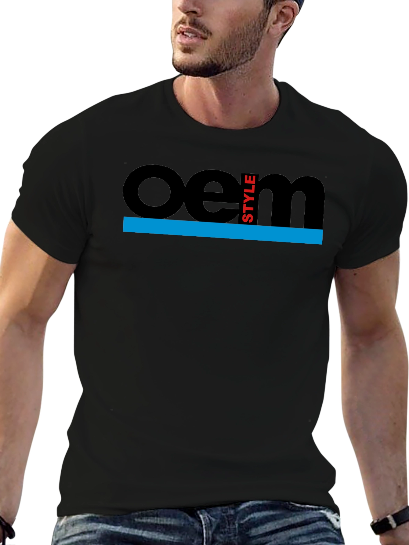 OEM Style Graphic T-Shirt - Black Casual Tee