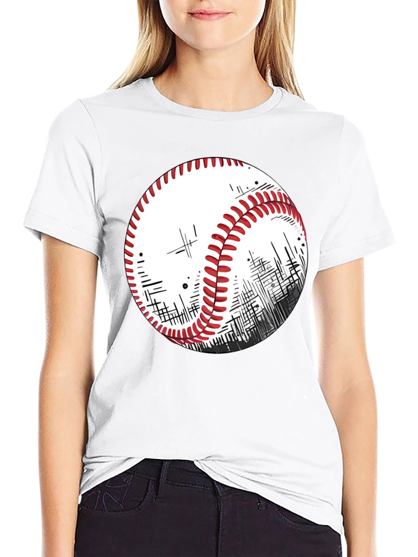 Baseball Graphic T-Shirt - Sporty Casual Style