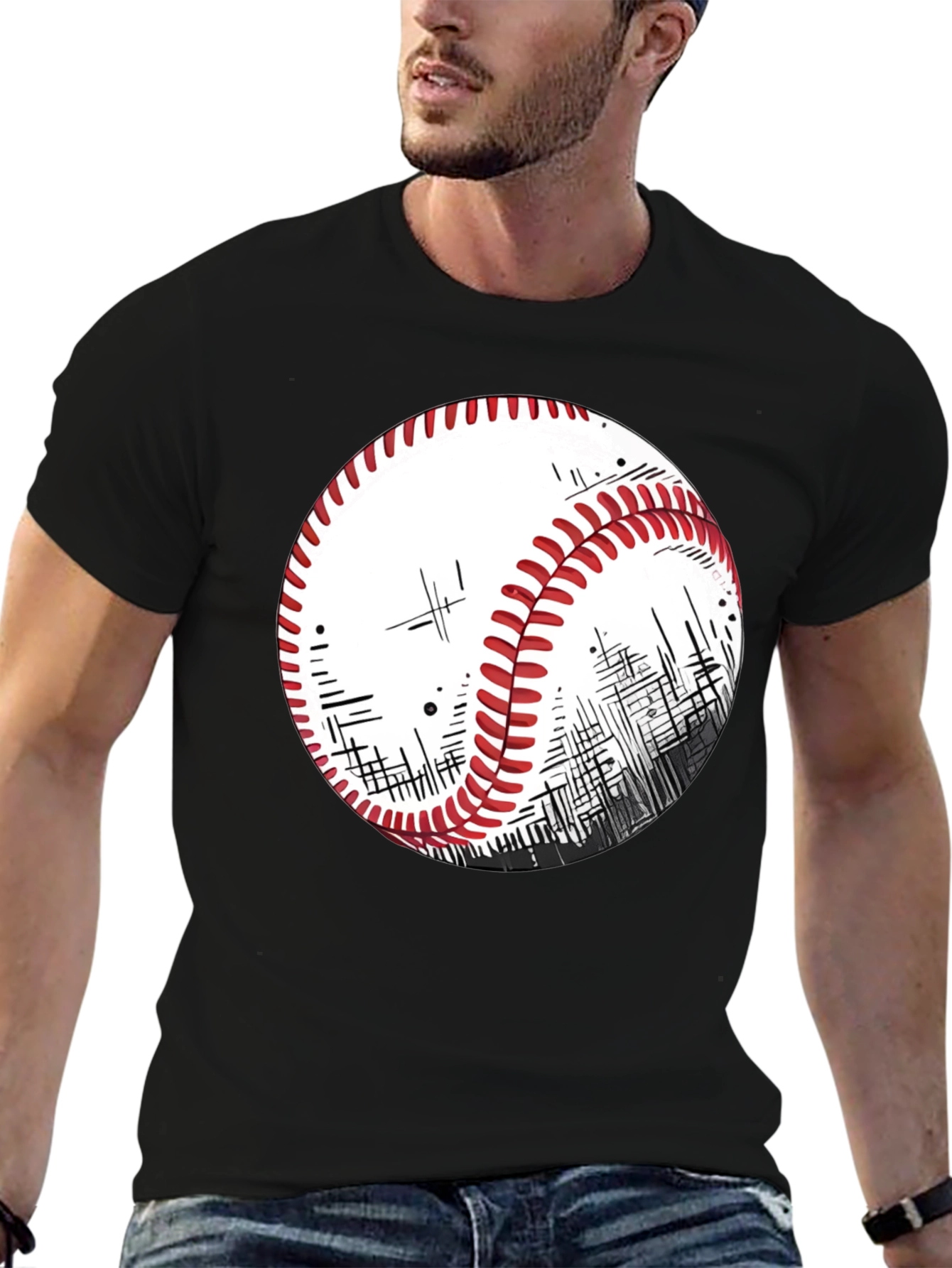 Baseball Graphic T-Shirt - Sporty Casual Style