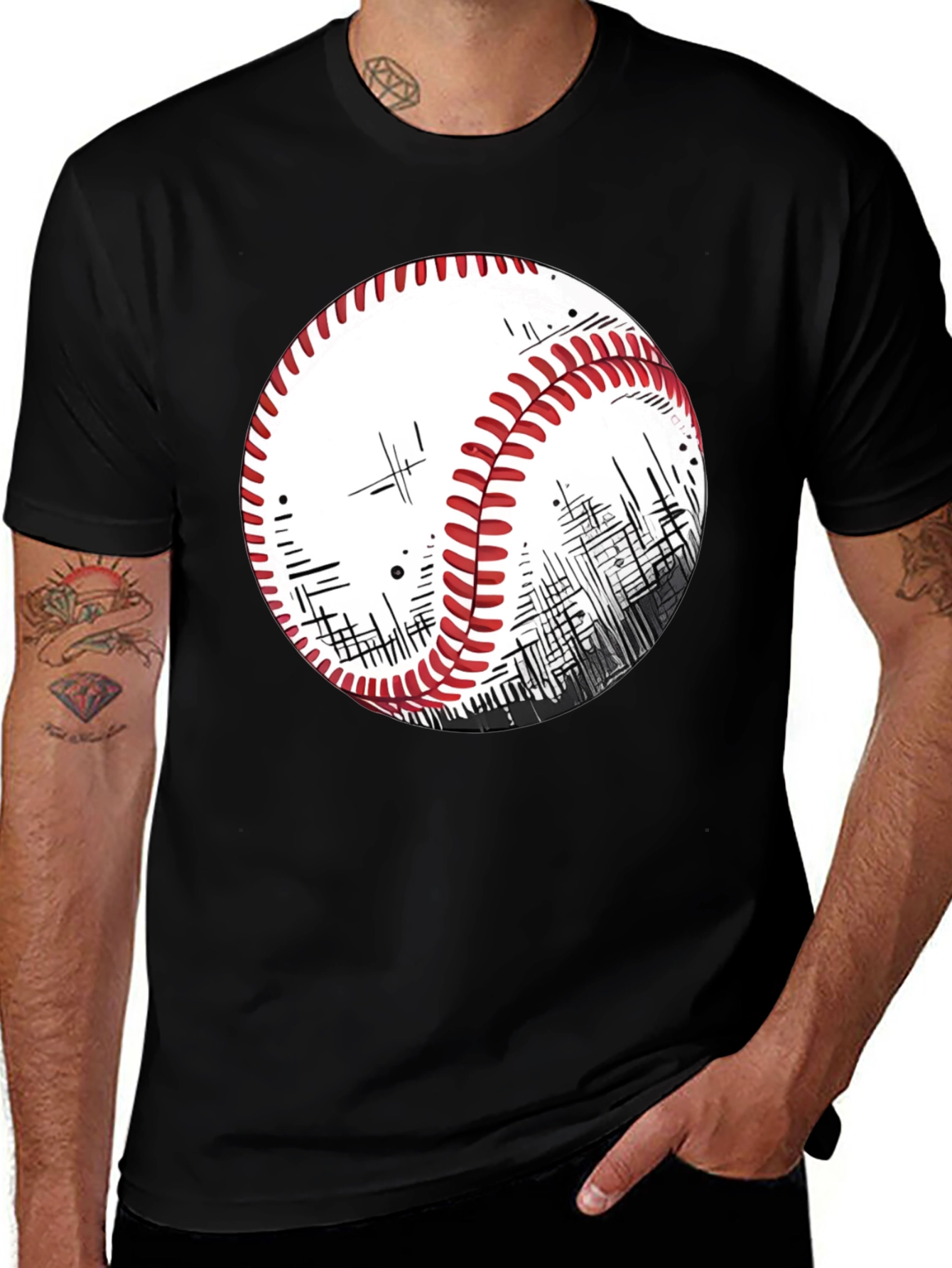 Baseball Graphic T-Shirt - Sporty Casual Style