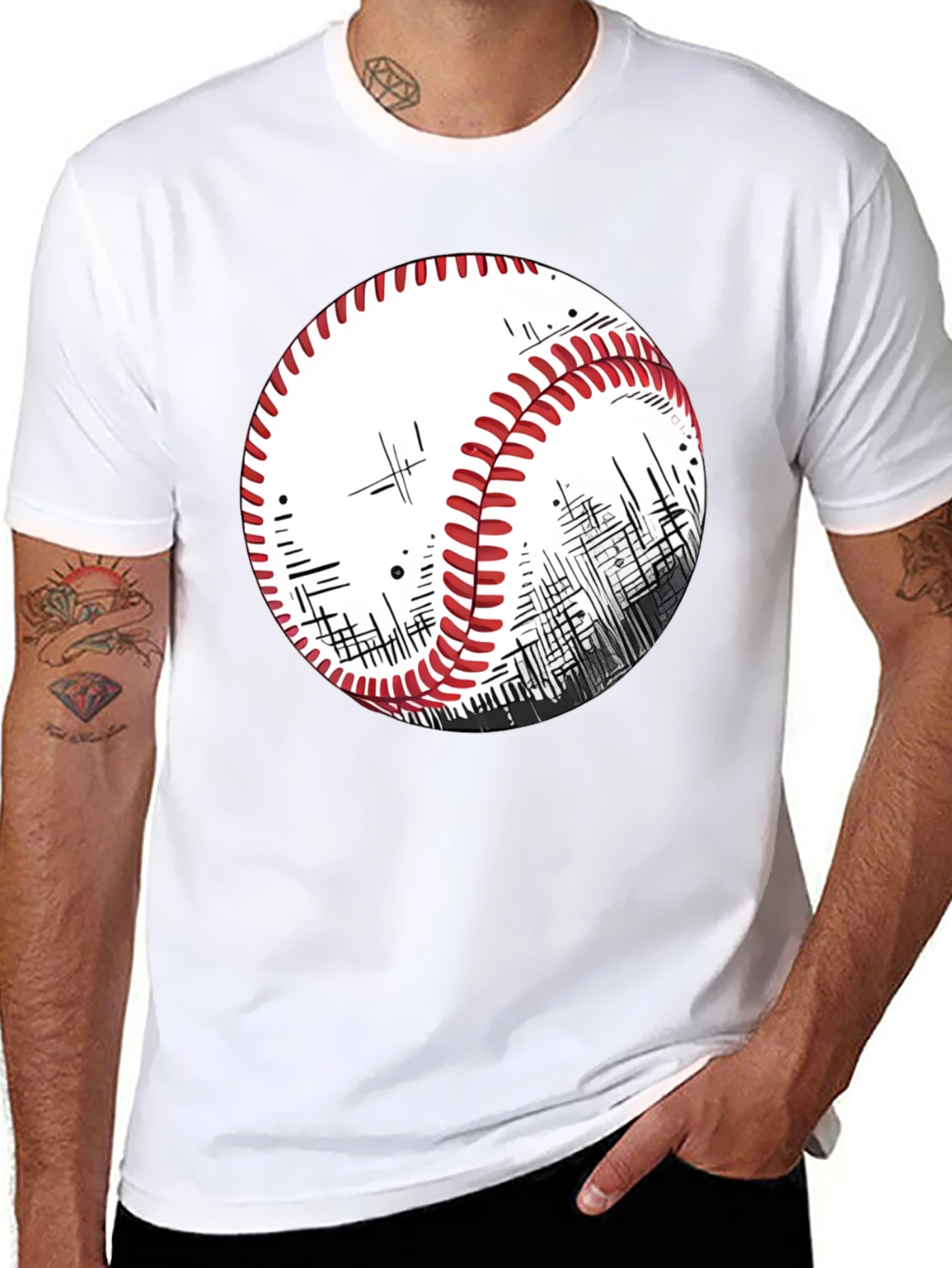 Baseball Graphic T-Shirt - Sporty Casual Style