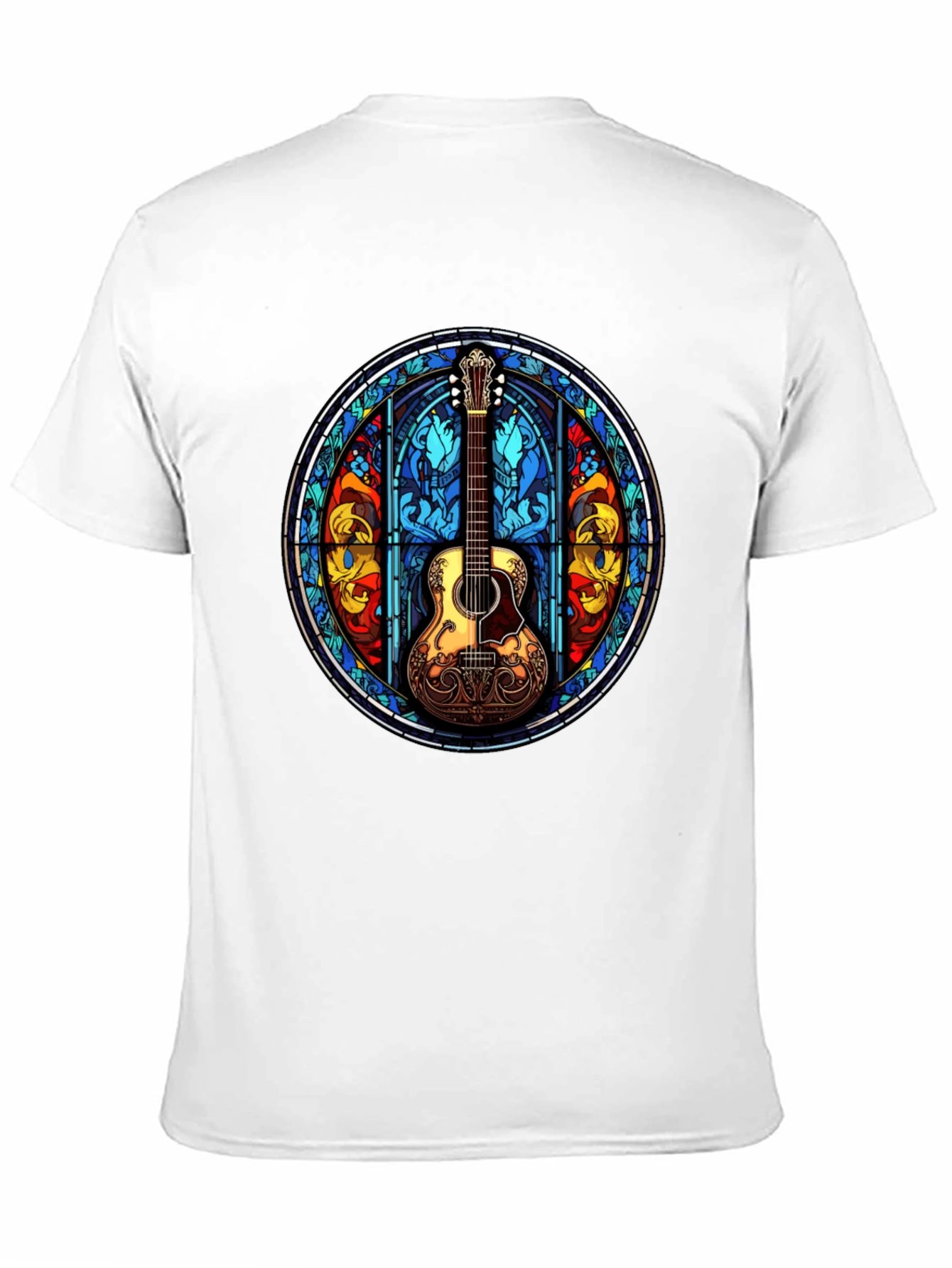 Stained Glass Guitar Graphic Tee