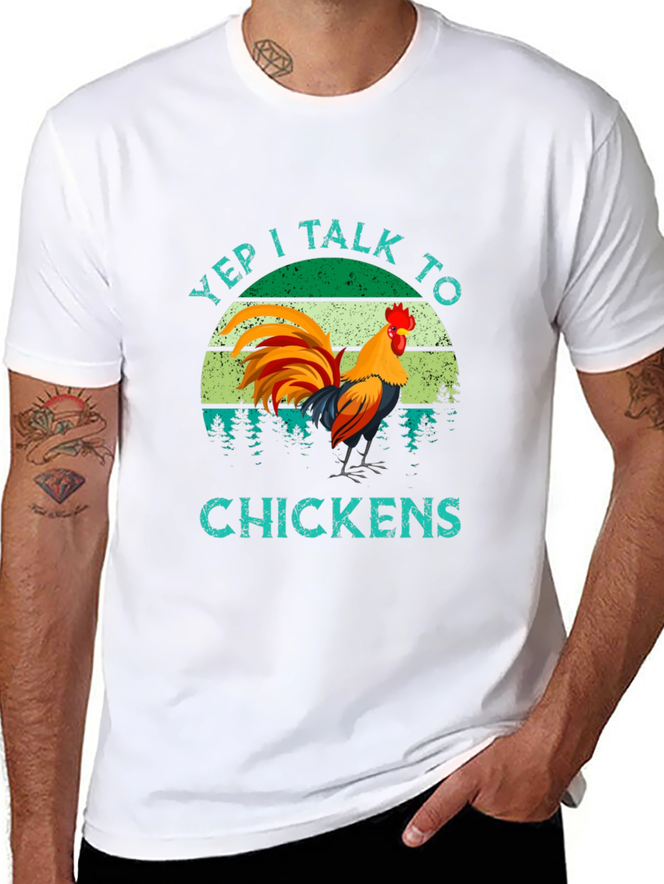 Yep I Talk to Chickens Graphic T-Shirt
