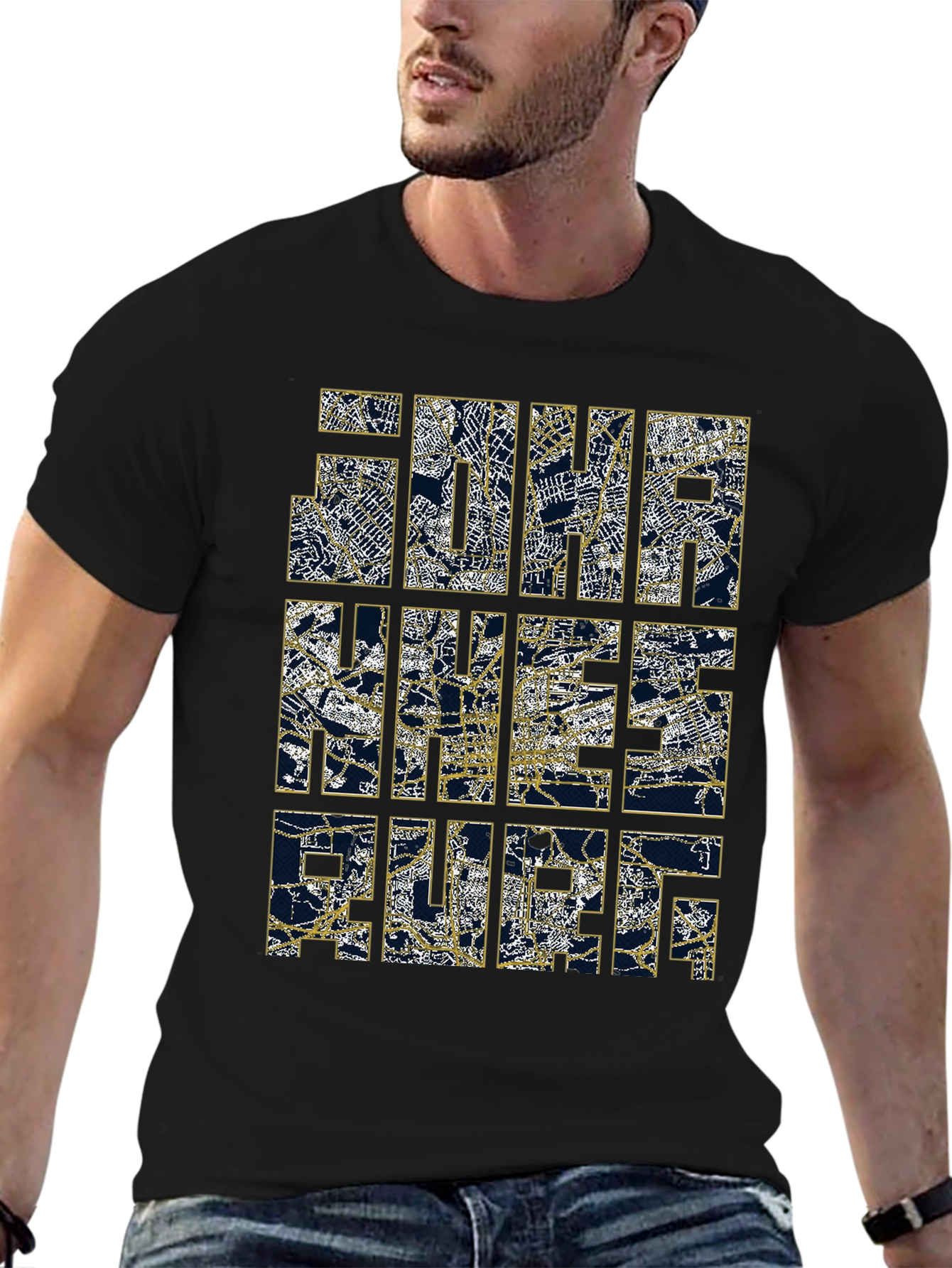 Map Design Graphic Tee - The Nice France