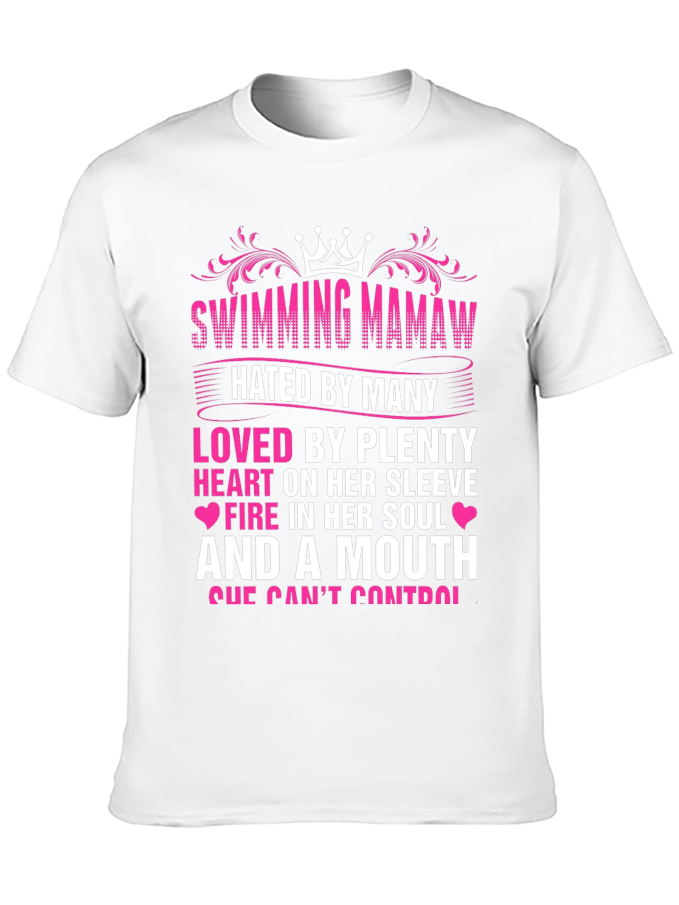 Swimming Mamaw Novelty Graphic T-Shirt