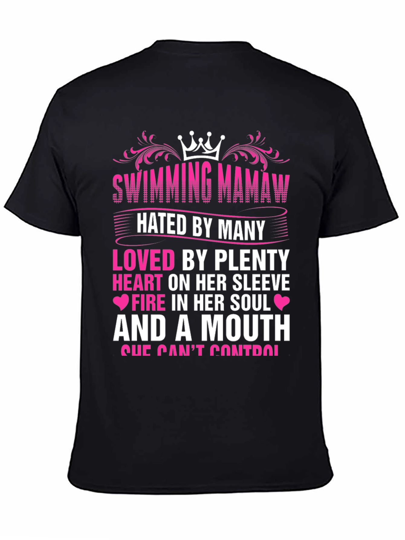 Swimming Mamaw Novelty Graphic T-Shirt