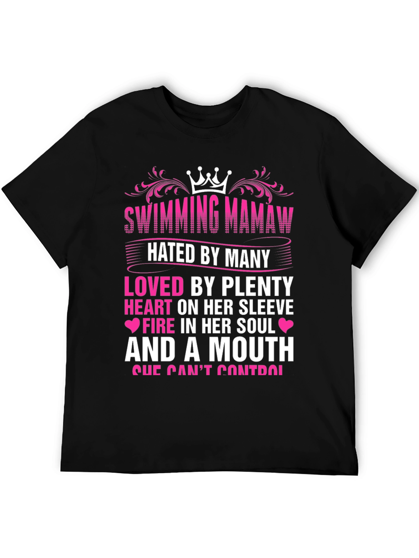 Swimming Mamaw Novelty Graphic T-Shirt