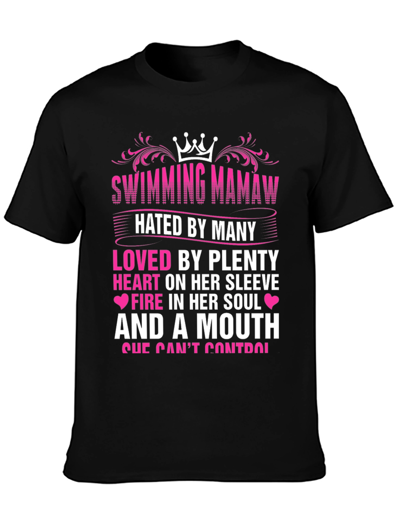 Swimming Mamaw Novelty Graphic T-Shirt