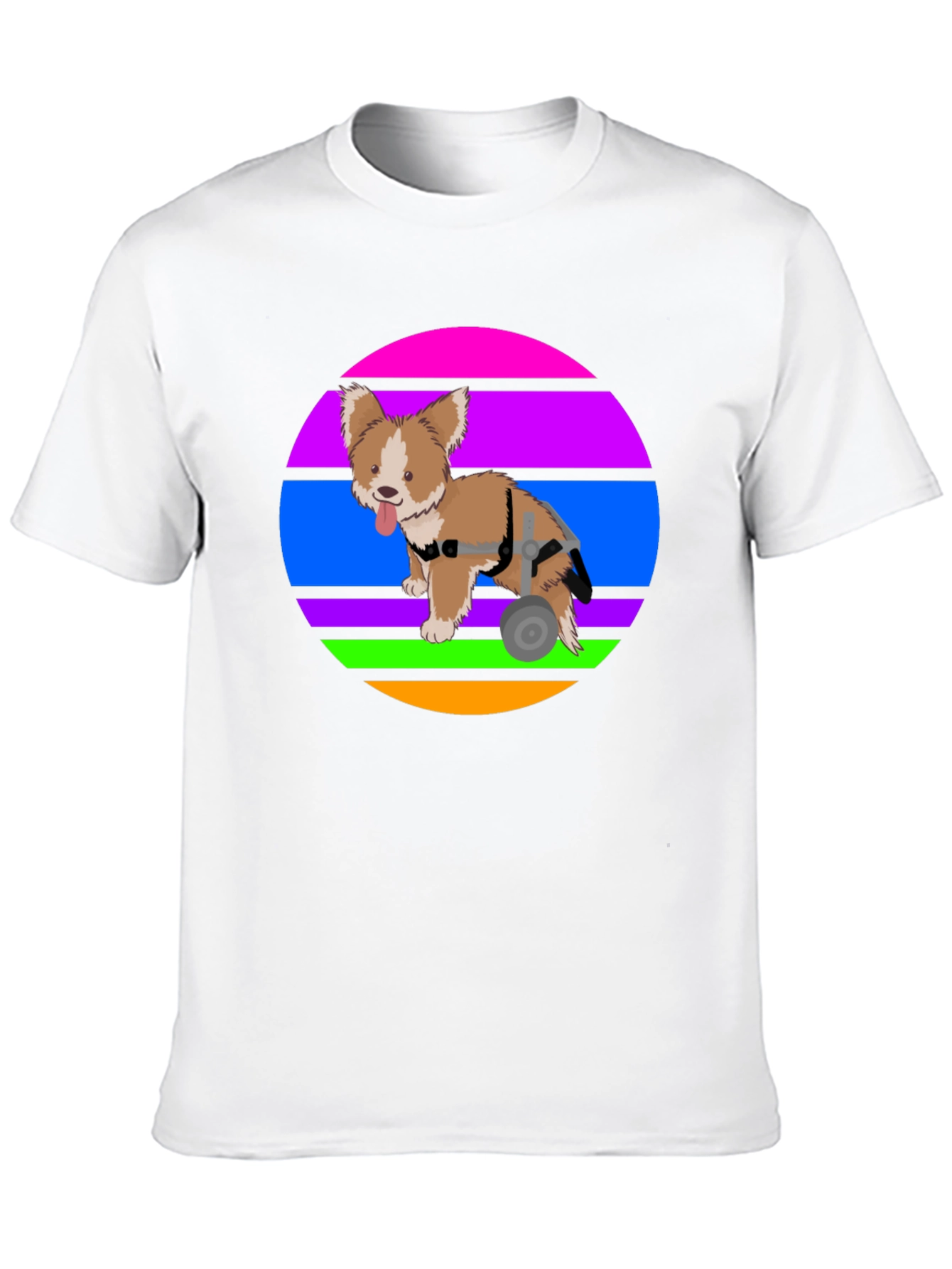 Dog Wheelchair T-Shirt - Graphic Print