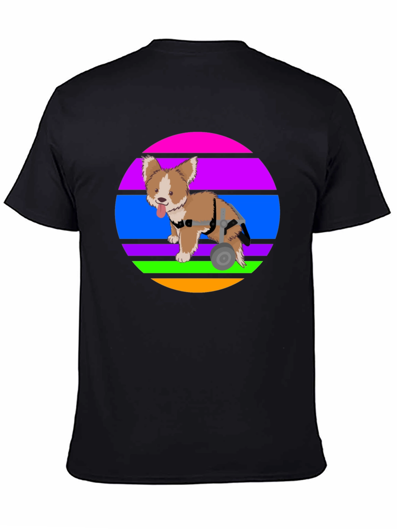 Dog Wheelchair T-Shirt - Graphic Print