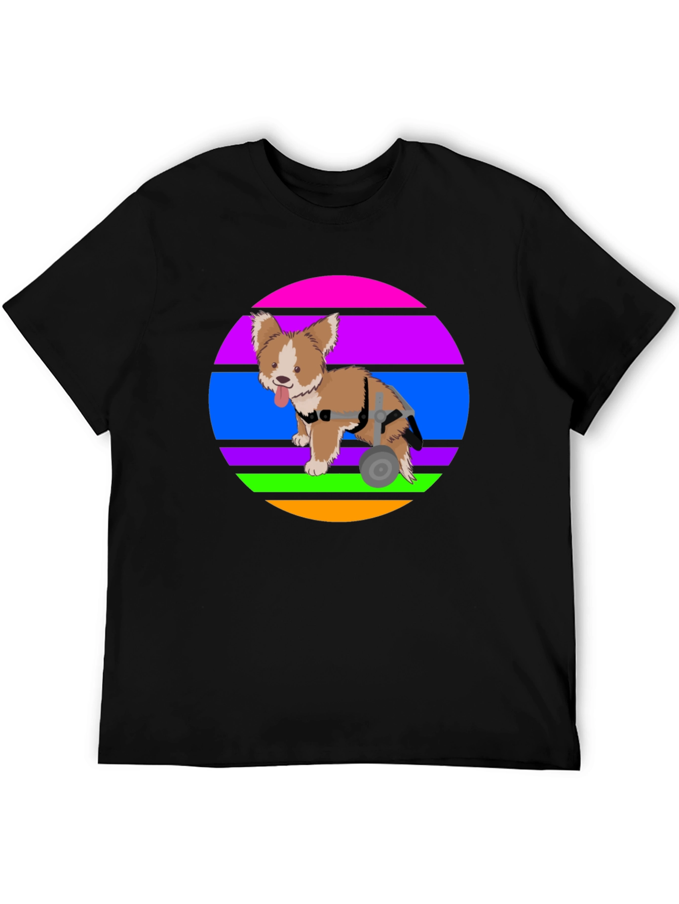 Dog Wheelchair T-Shirt - Graphic Print