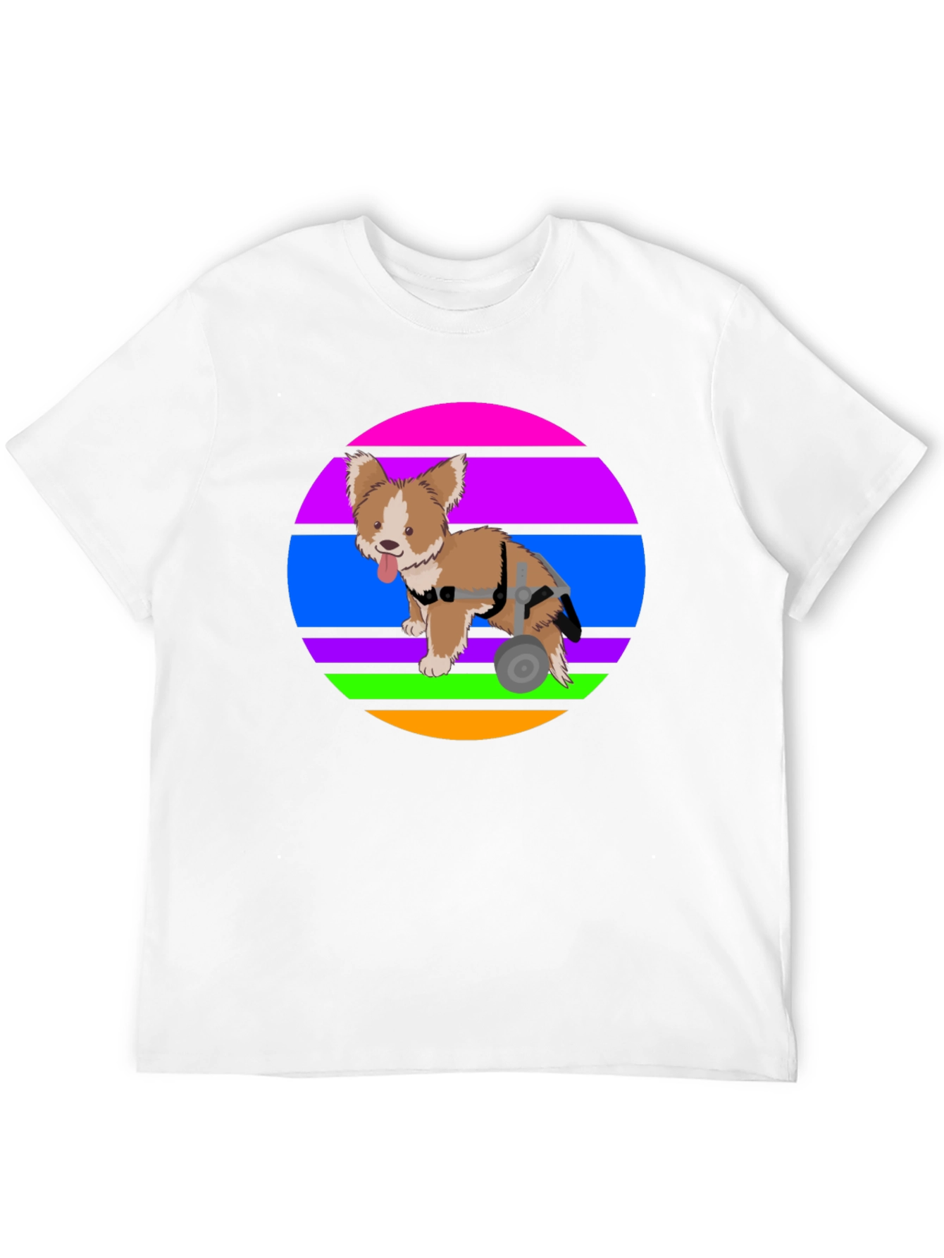 Dog Wheelchair T-Shirt - Graphic Print