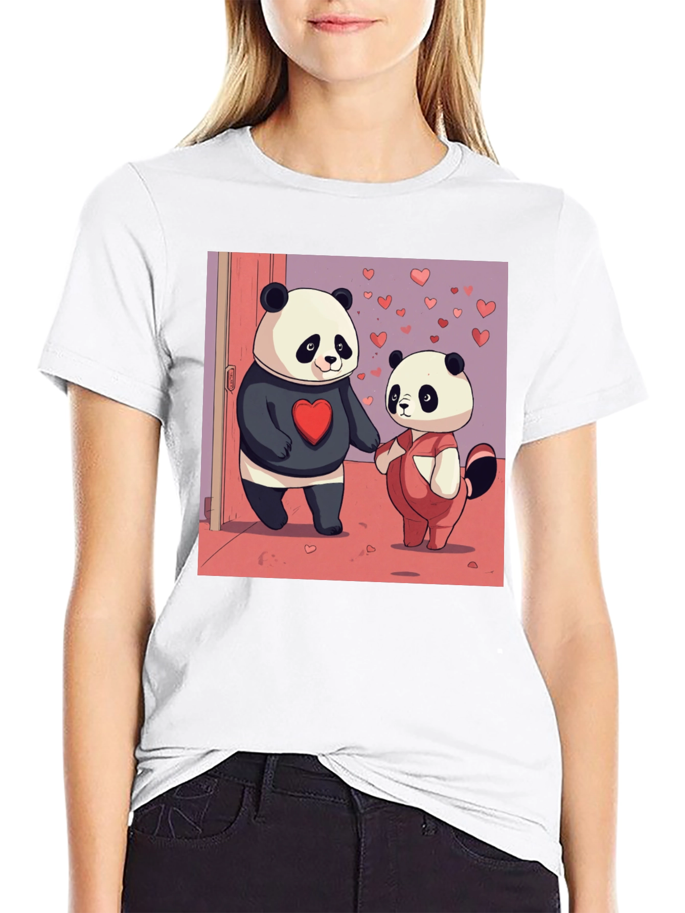 Panda Love Graphic Tee - Valentines Edition