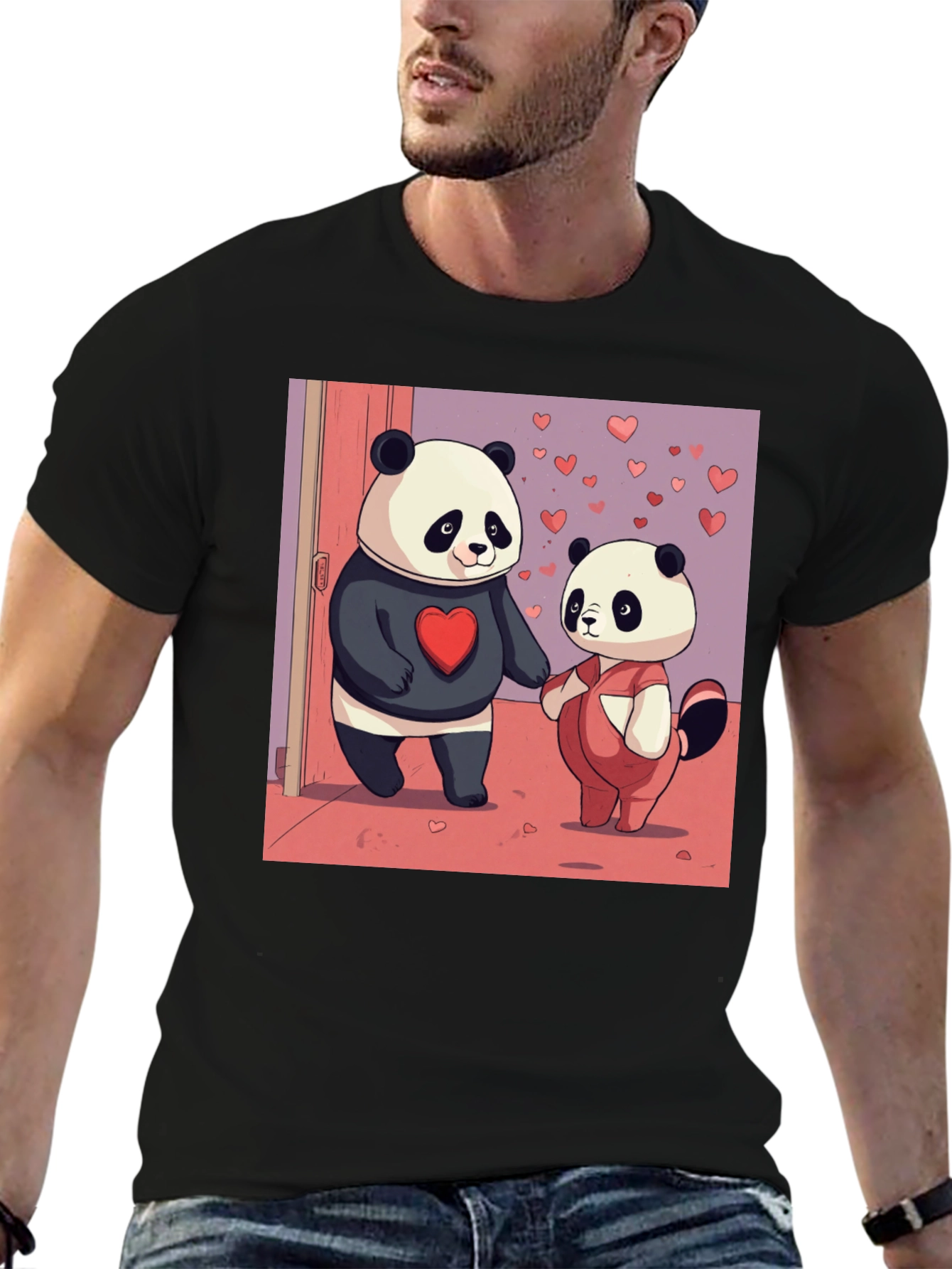 Panda Love Graphic Tee - Valentines Edition