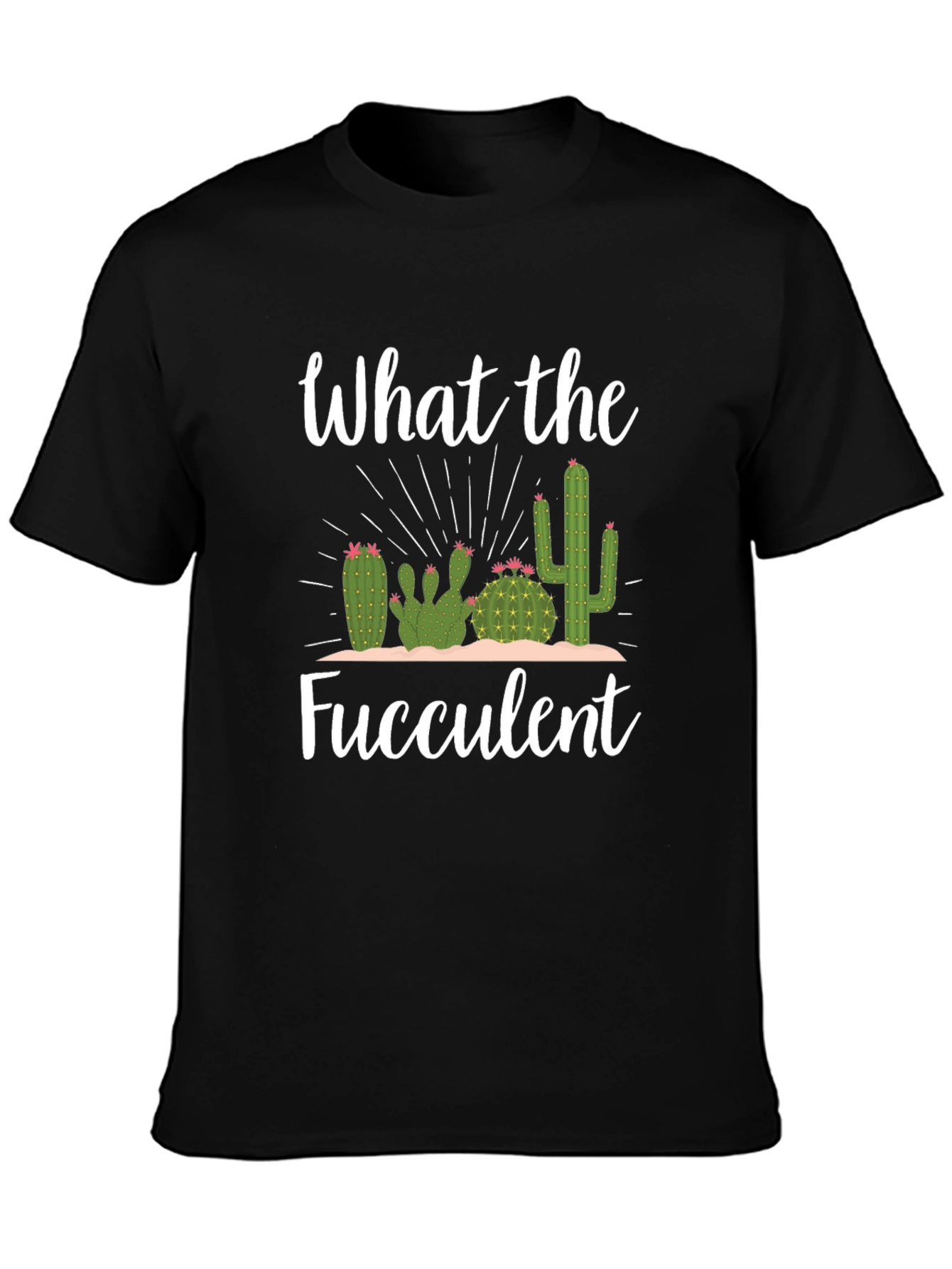 What the Fucculent Black Graphic Tee