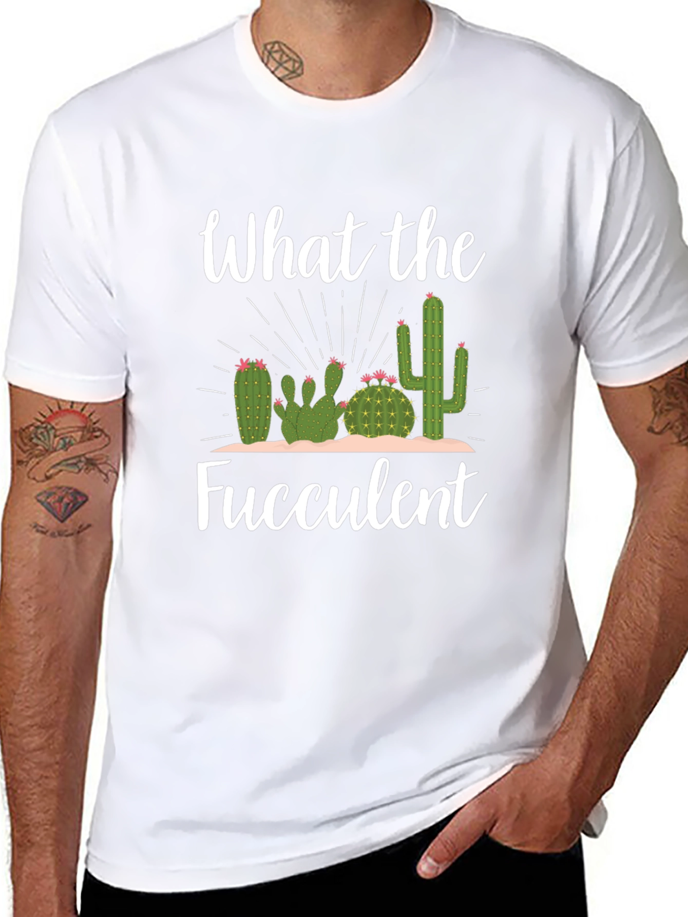 What the Fucculent Black Graphic Tee