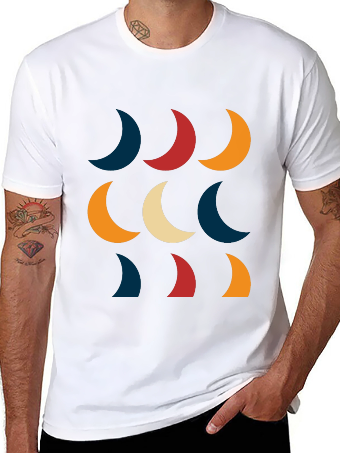Retro Crescent Moon Graphic Tee