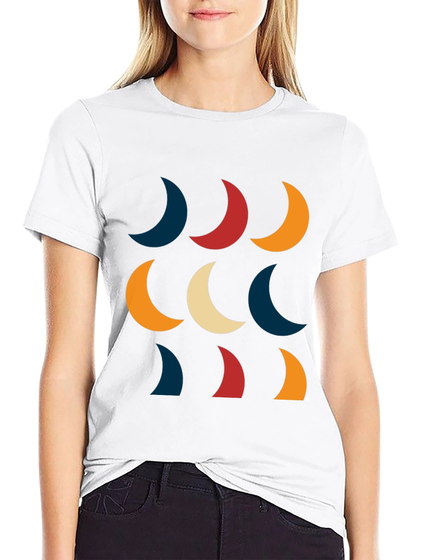 Retro Crescent Moon Graphic Tee