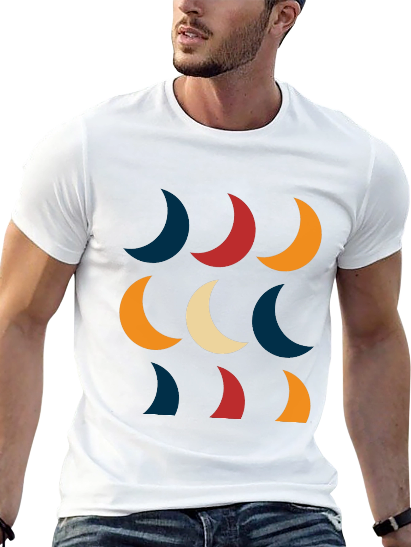 Retro Crescent Moon Graphic Tee