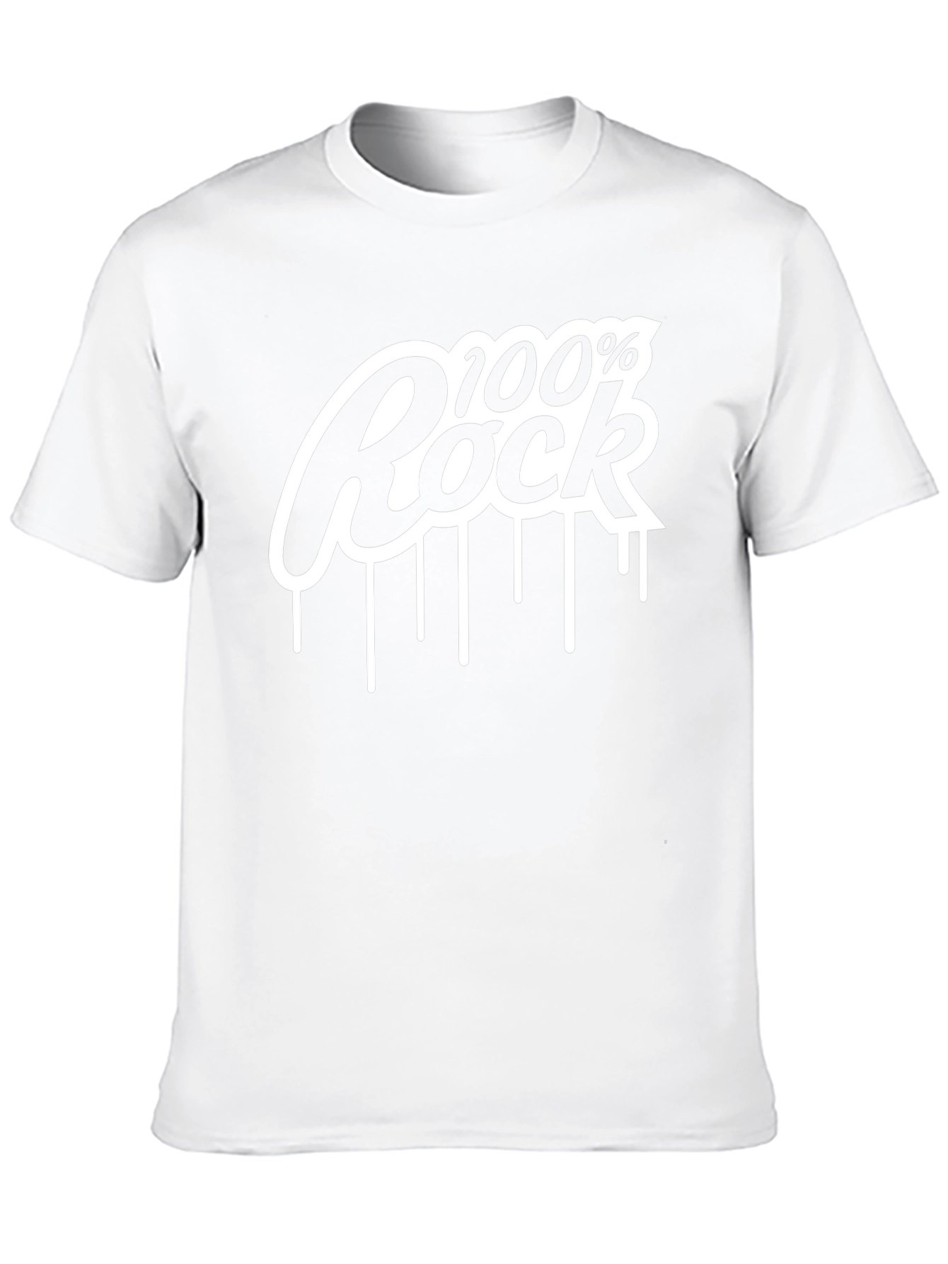 100% Rock Graphic Tee - Black Casual T-Shirt