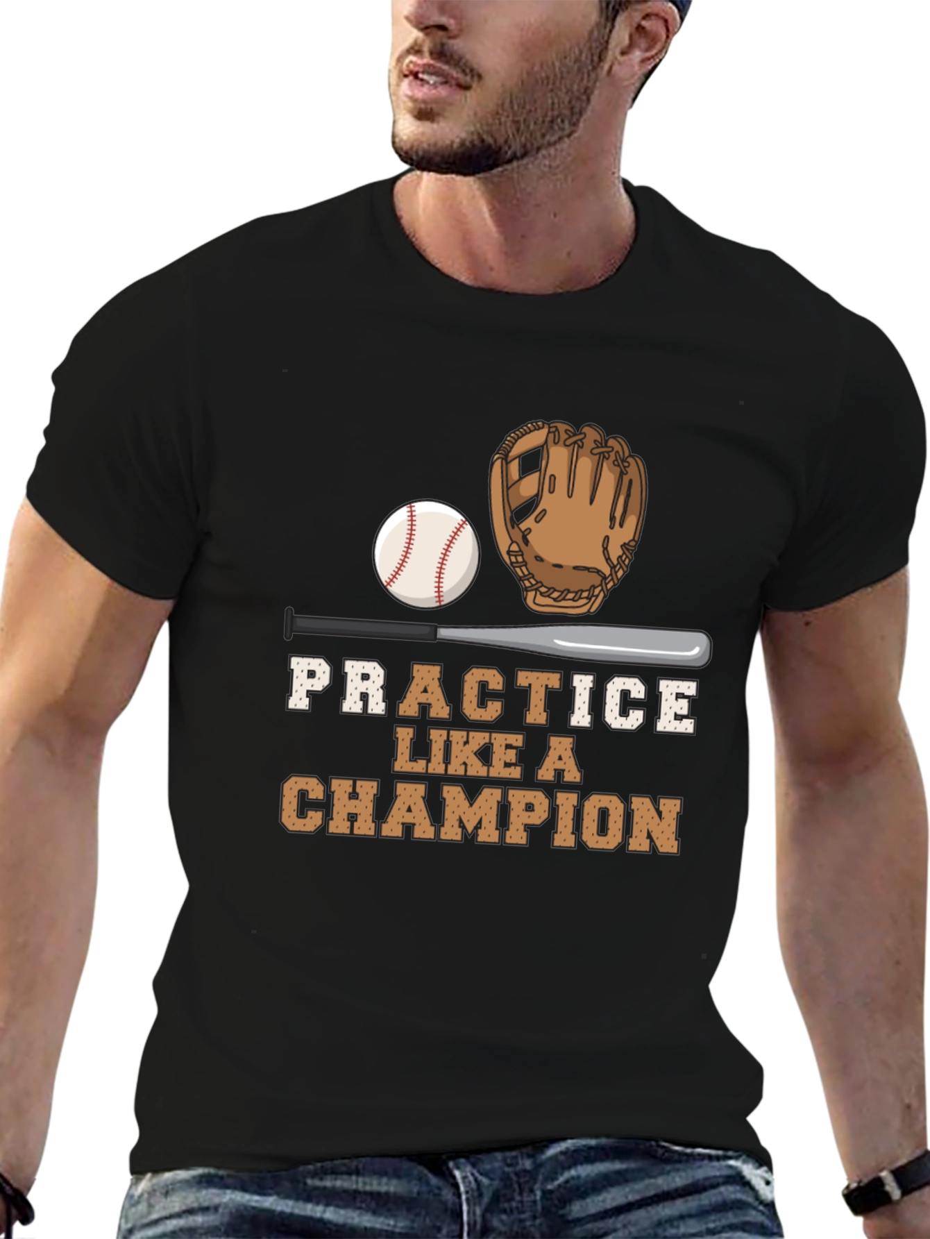 Practice Like A Champion Baseball Graphic Tee
