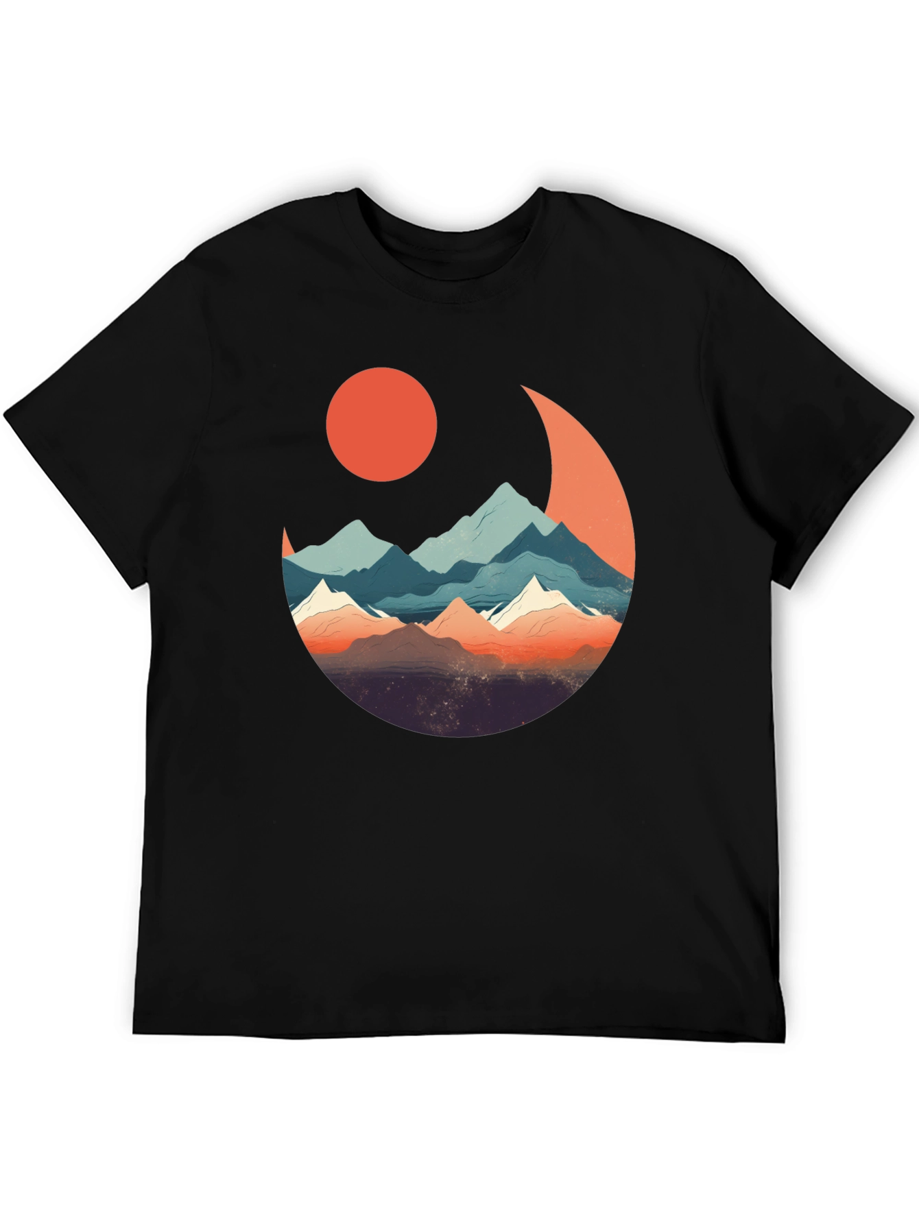 Mountain Moon Graphic Tee - Nature Inspired Design