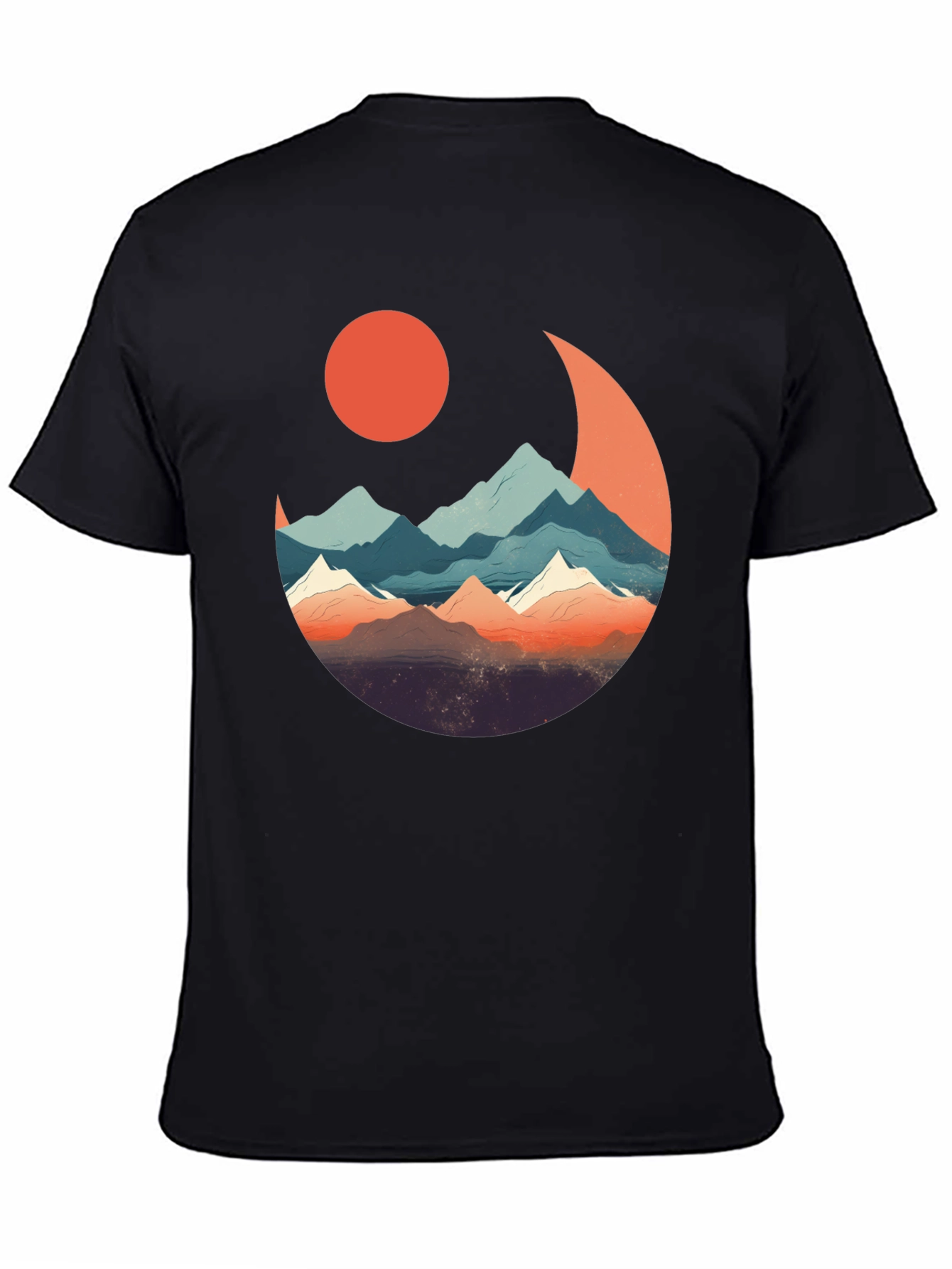 Mountain Moon Graphic Tee - Nature Inspired Design