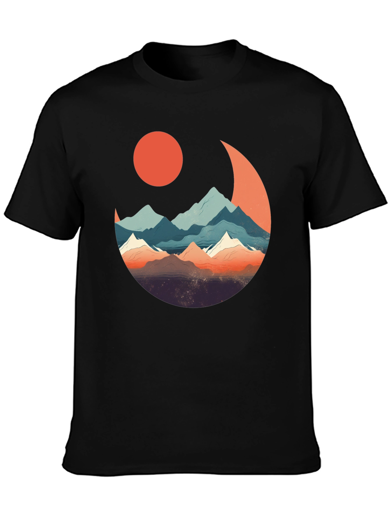 Mountain Moon Graphic Tee - Nature Inspired Design