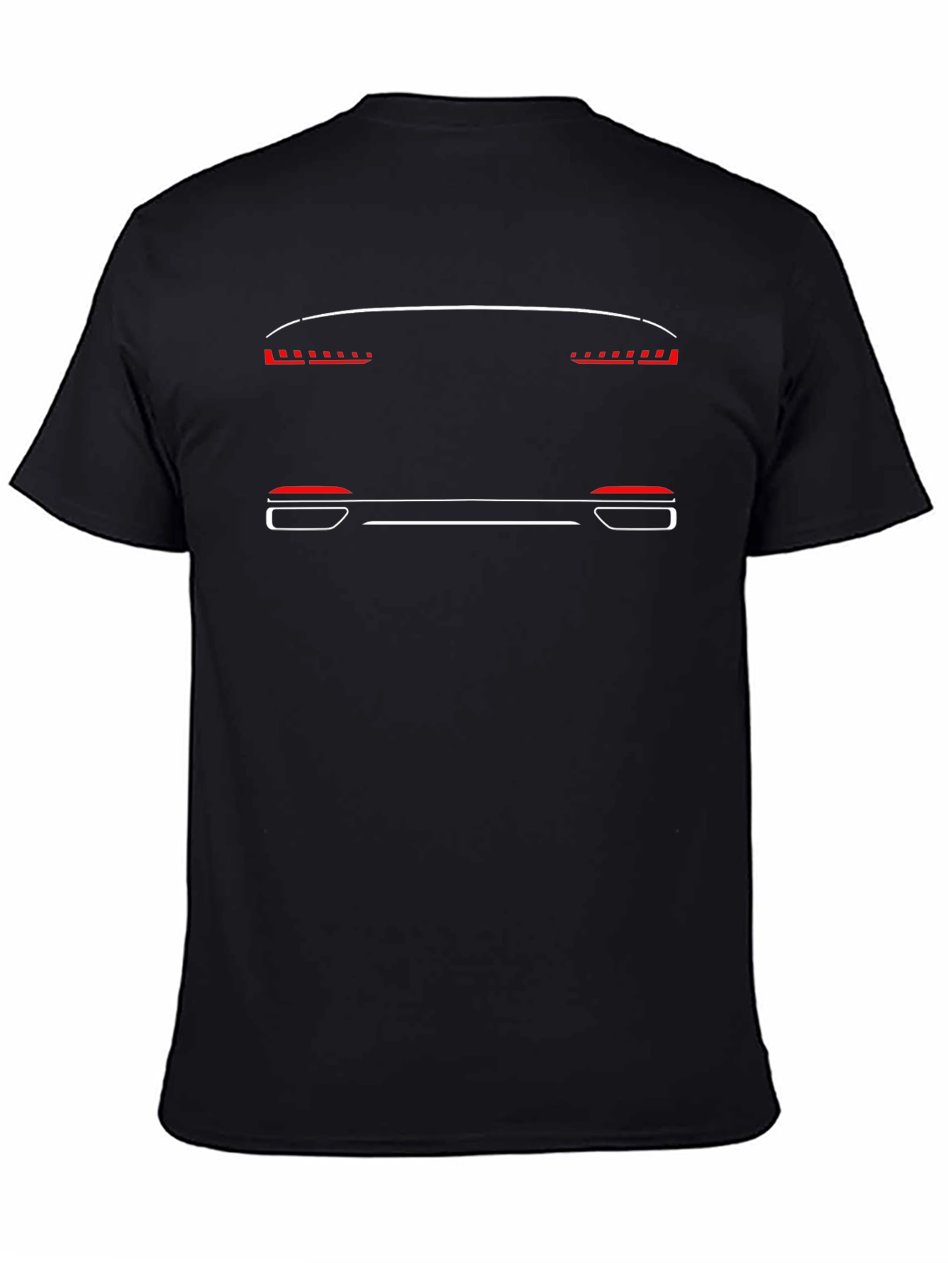 Car Outline Graphic T-Shirt - Black